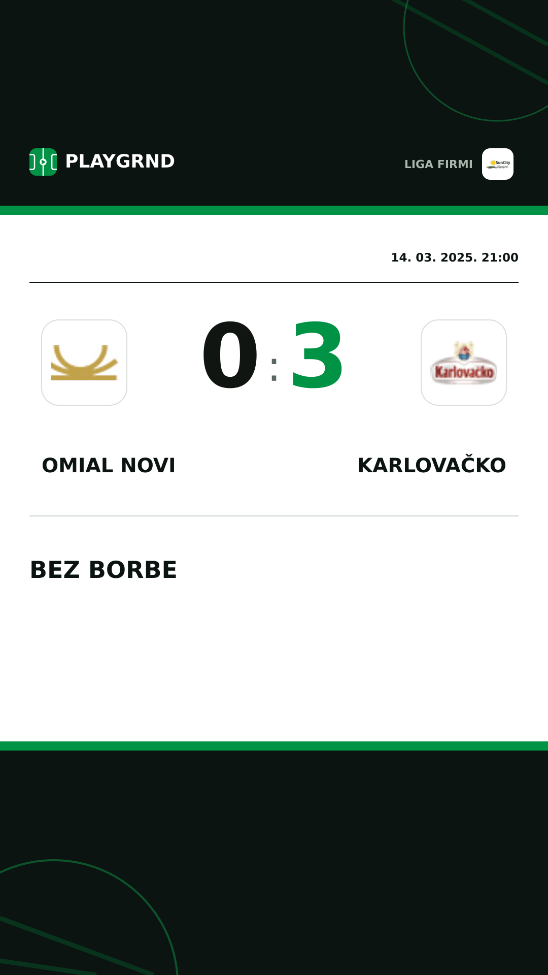 Instagram slika: Omial Novi 0:3 Karlovačko