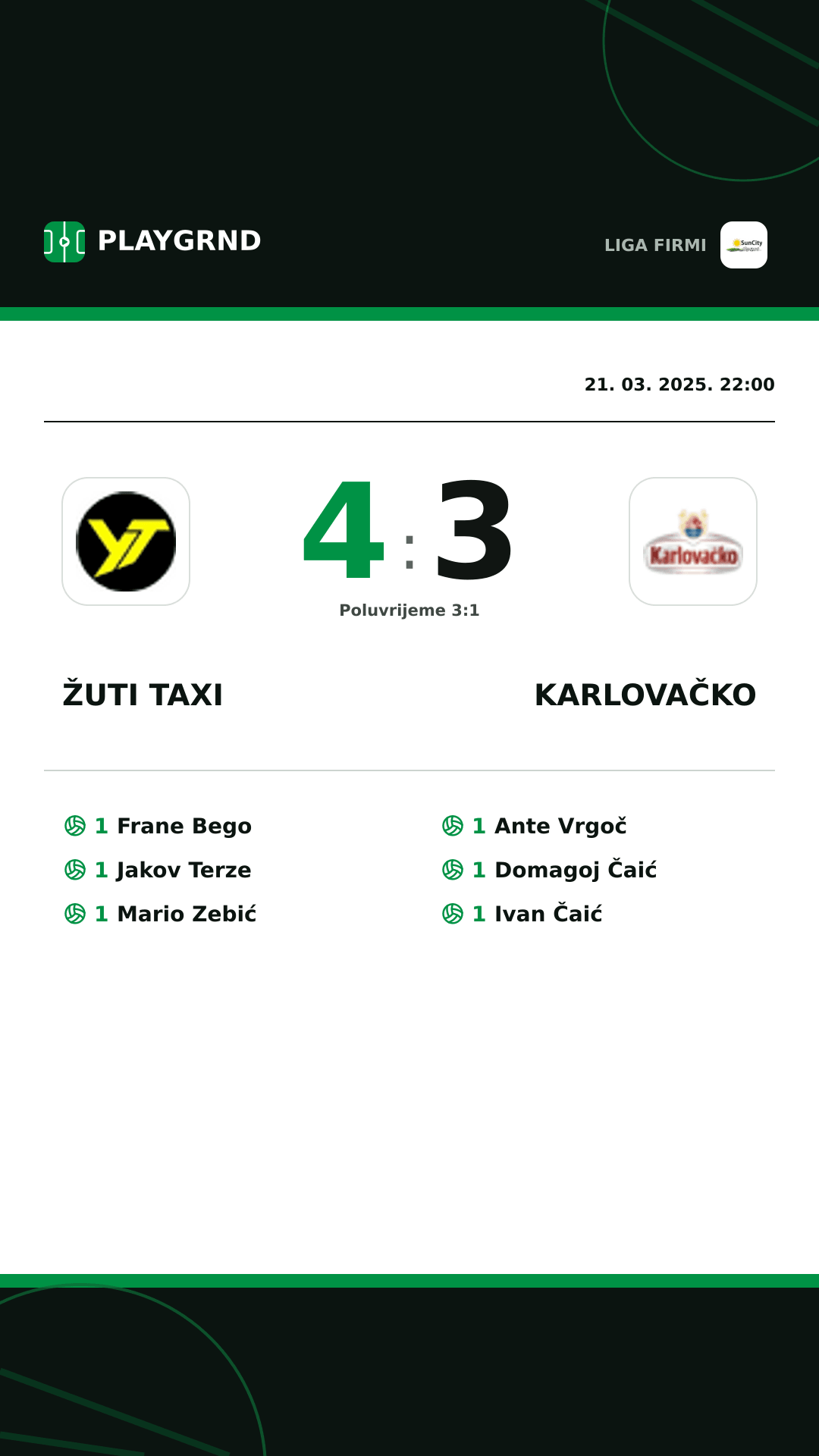 Instagram slika: Žuti Taxi 4:3 Karlovačko