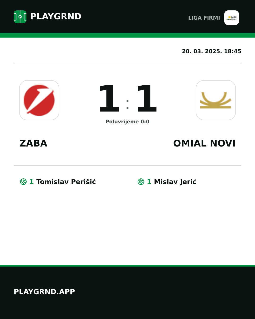 Instagram slika: Zaba 1:1 Omial Novi