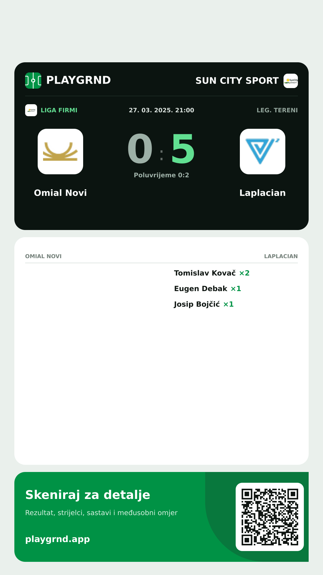 Story slika: Omial Novi 0:5 Laplacian