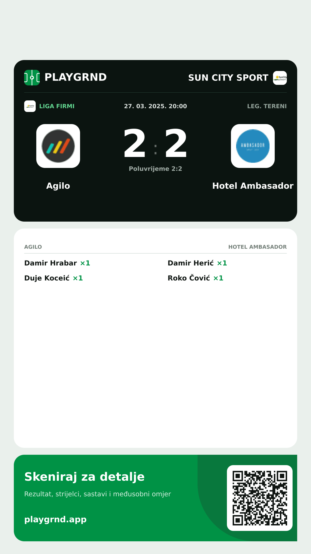 Story slika: Agilo 2:2 Hotel Ambasador