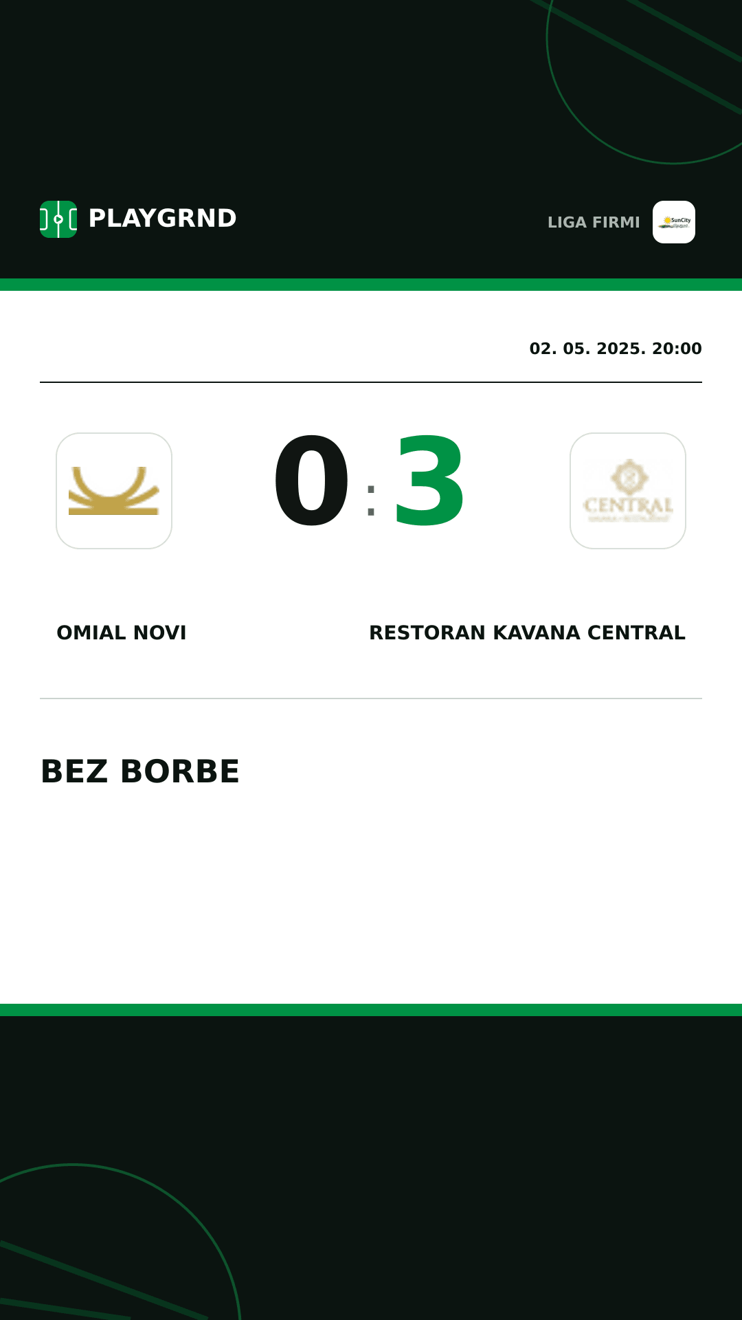 Instagram slika: Omial Novi 0:3 Restoran Kavana Central