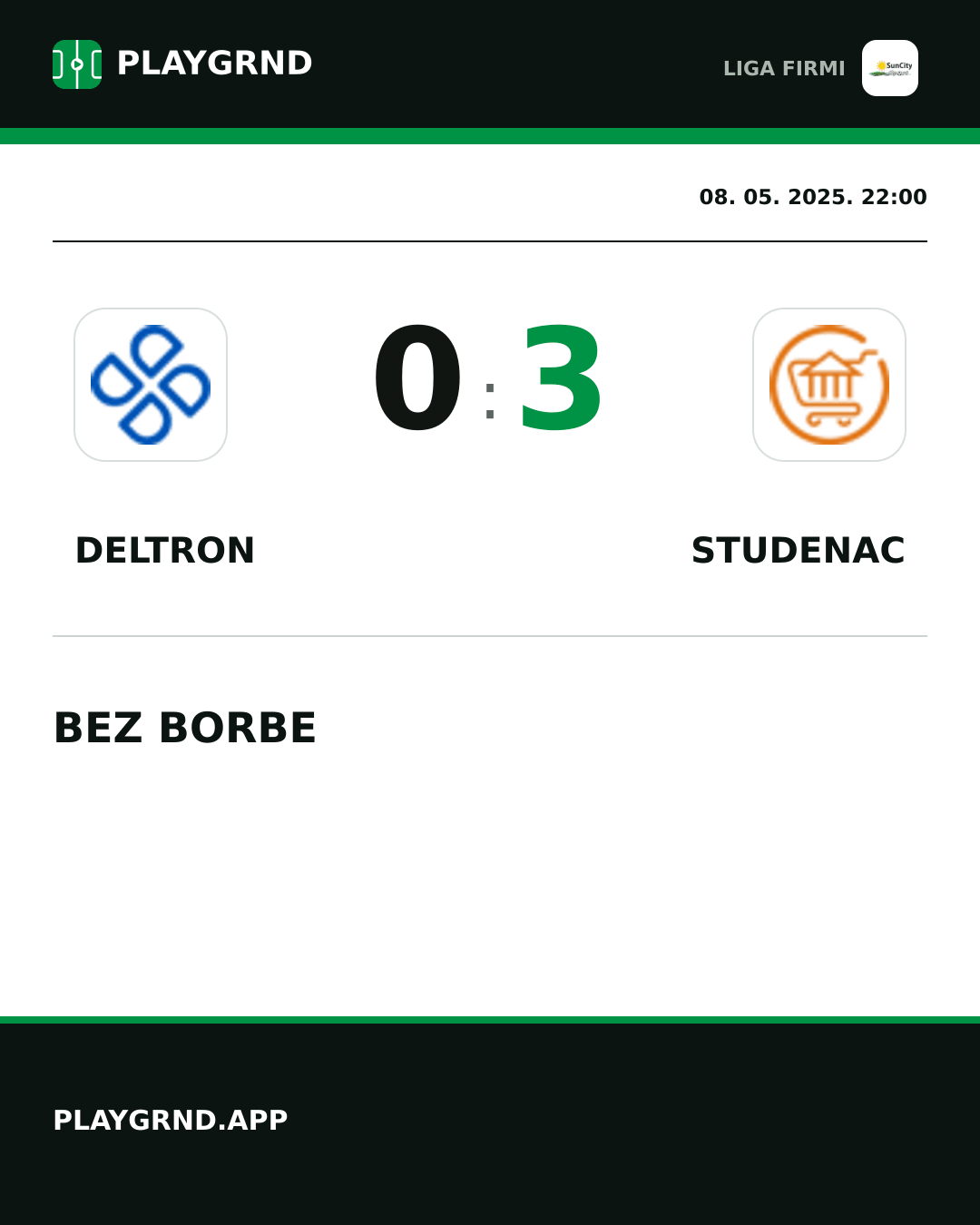 Instagram slika: Deltron 0:3 Studenac