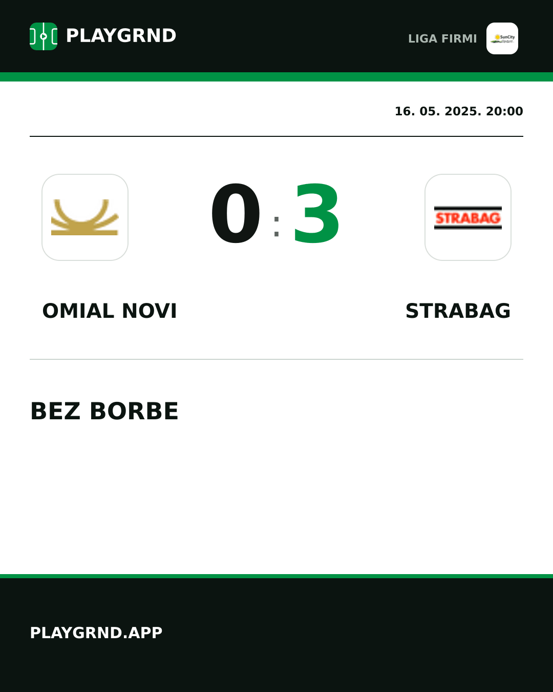 Instagram slika: Omial Novi 0:3 Strabag