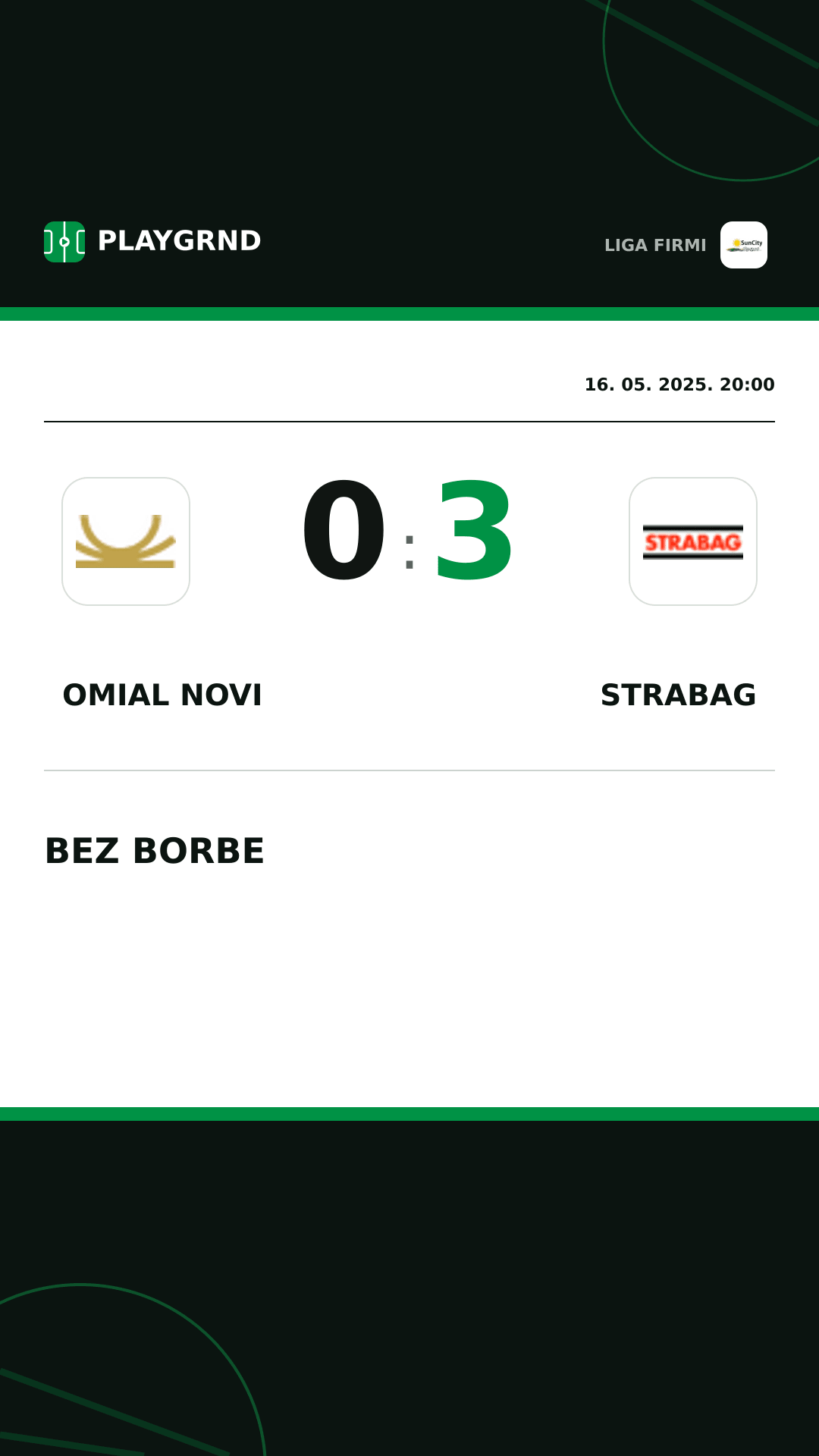 Instagram slika: Omial Novi 0:3 Strabag
