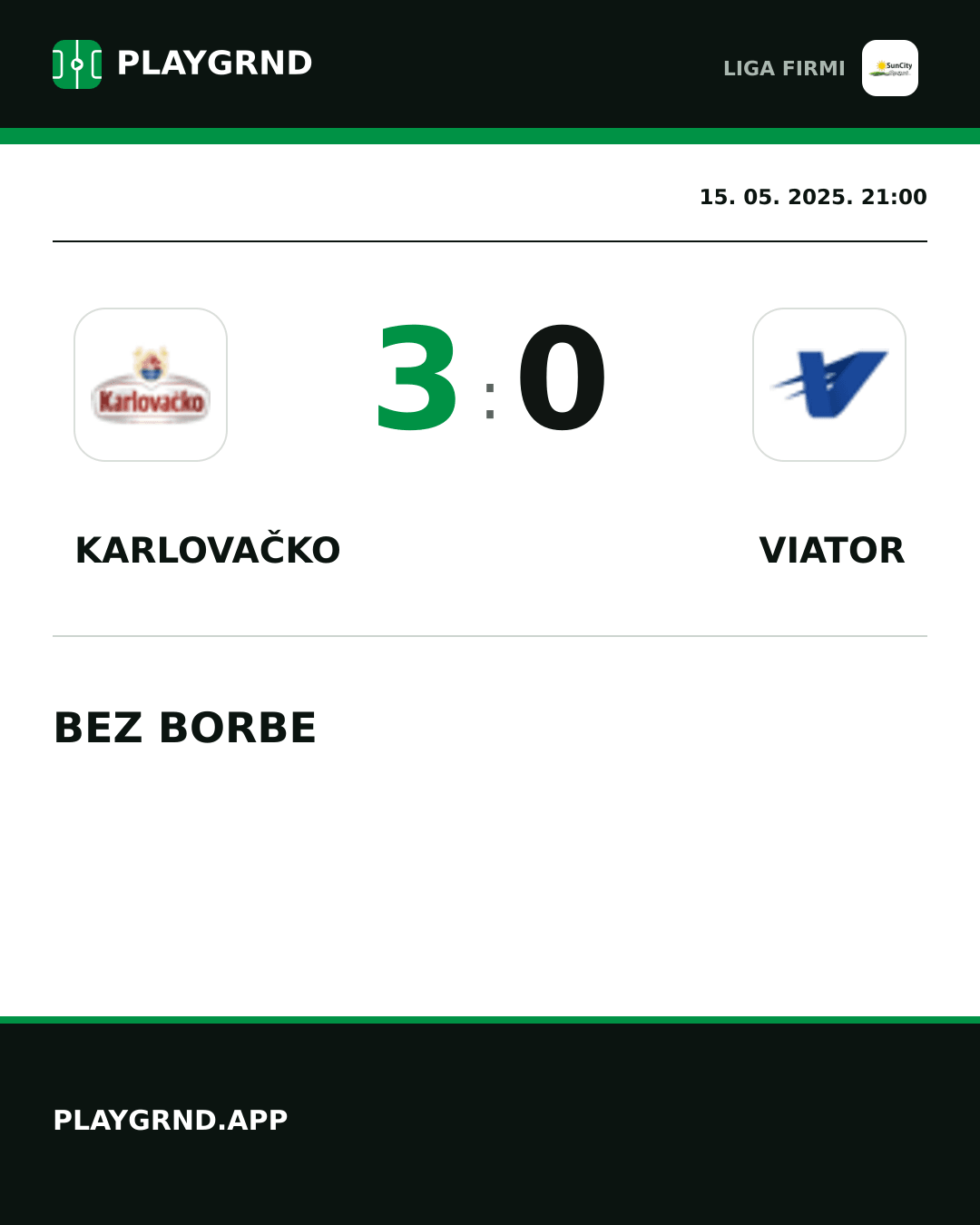 Instagram slika: Karlovačko 3:0 Viator