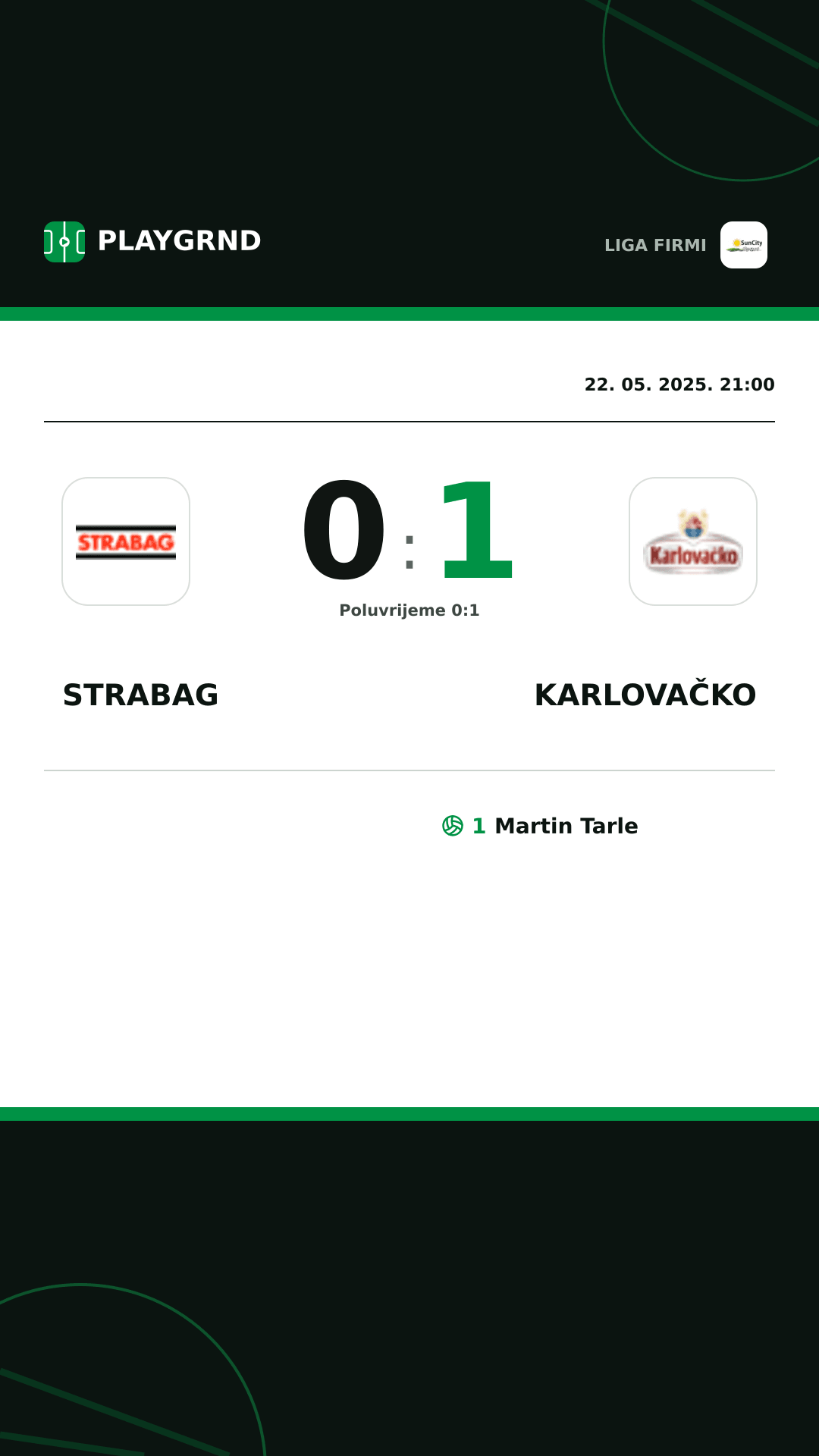 Instagram slika: Strabag 0:1 Karlovačko