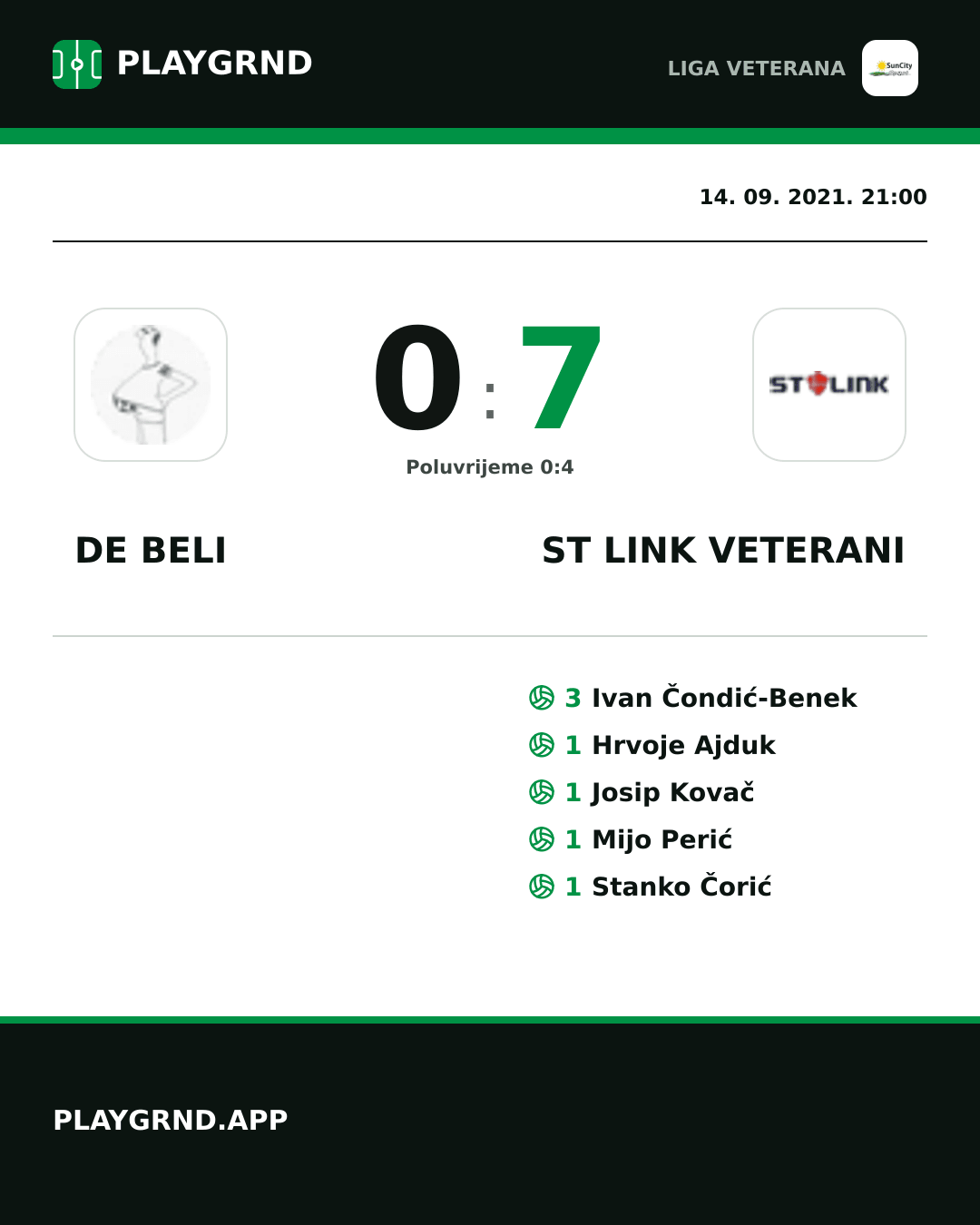 Instagram slika: DE Beli 0:7 ST Link Veterani
