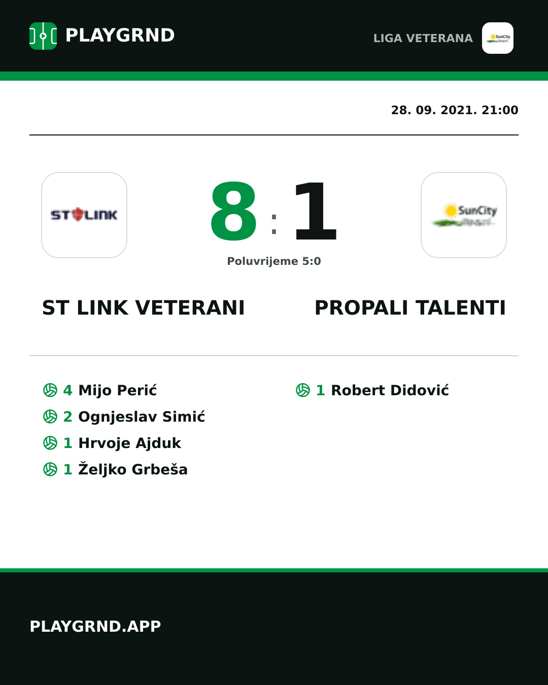 Instagram slika: ST Link Veterani 8:1 Propali Talenti