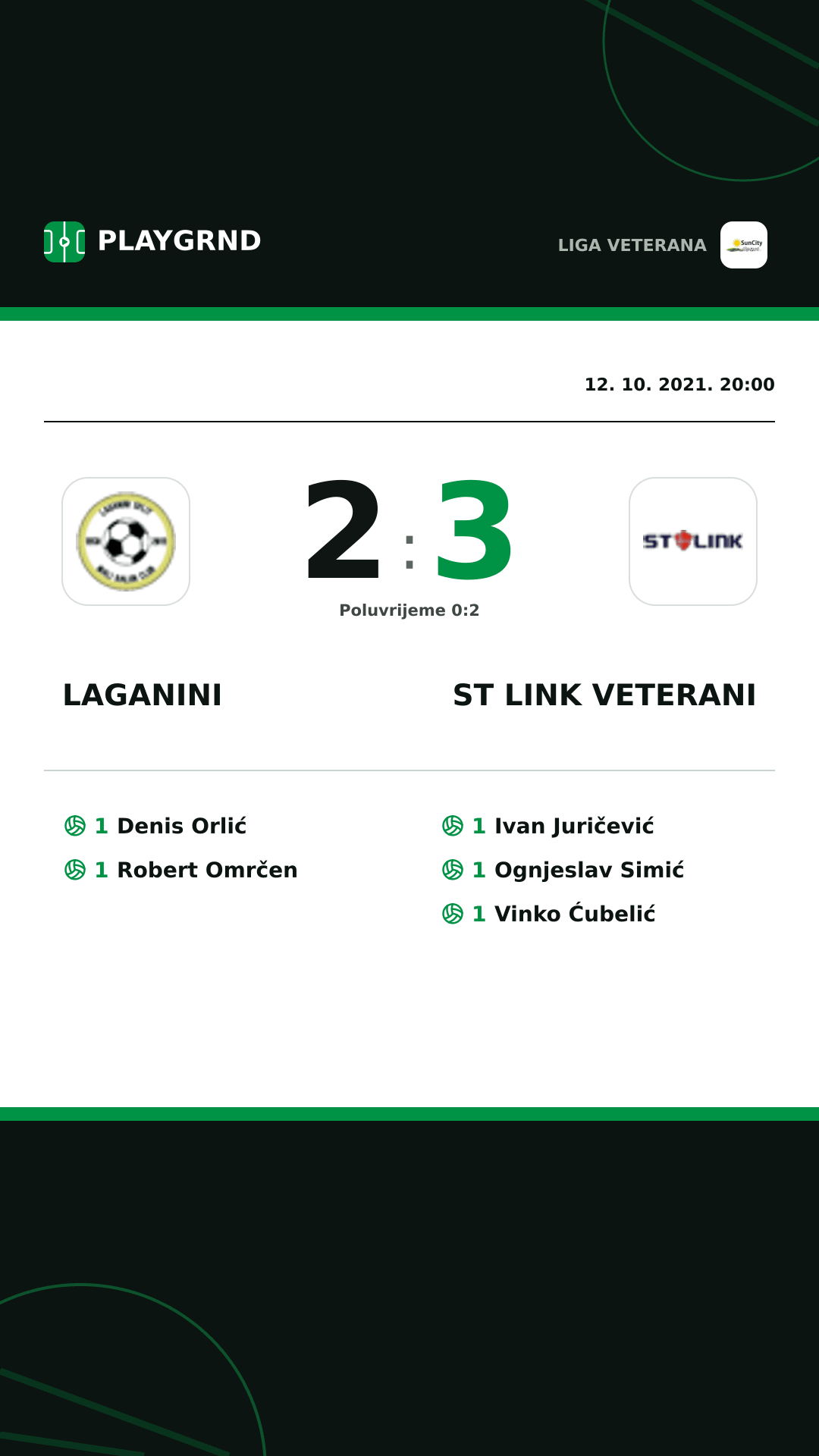 Instagram slika: Laganini 2:3 ST Link Veterani