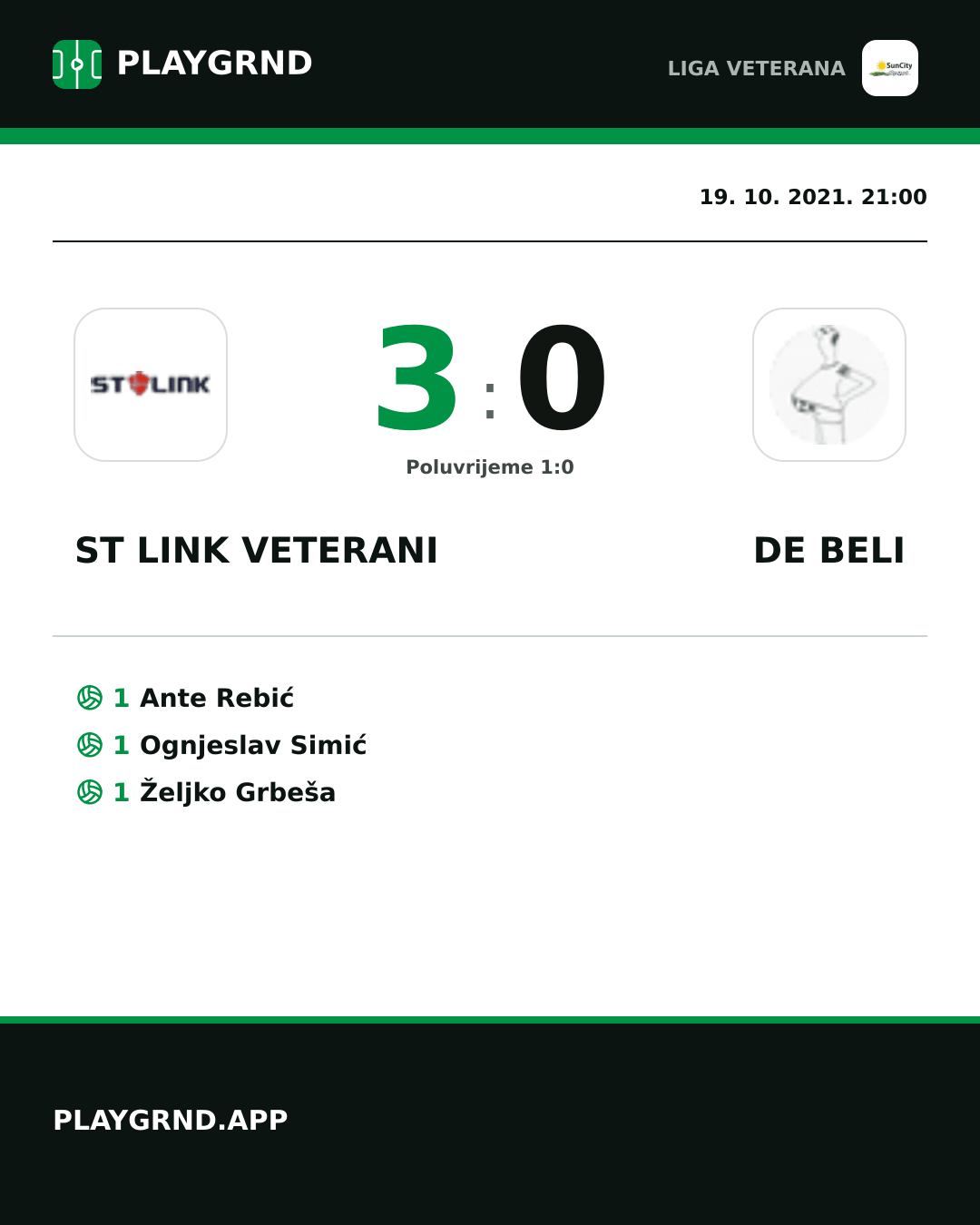 Instagram slika: ST Link Veterani 3:0 DE Beli