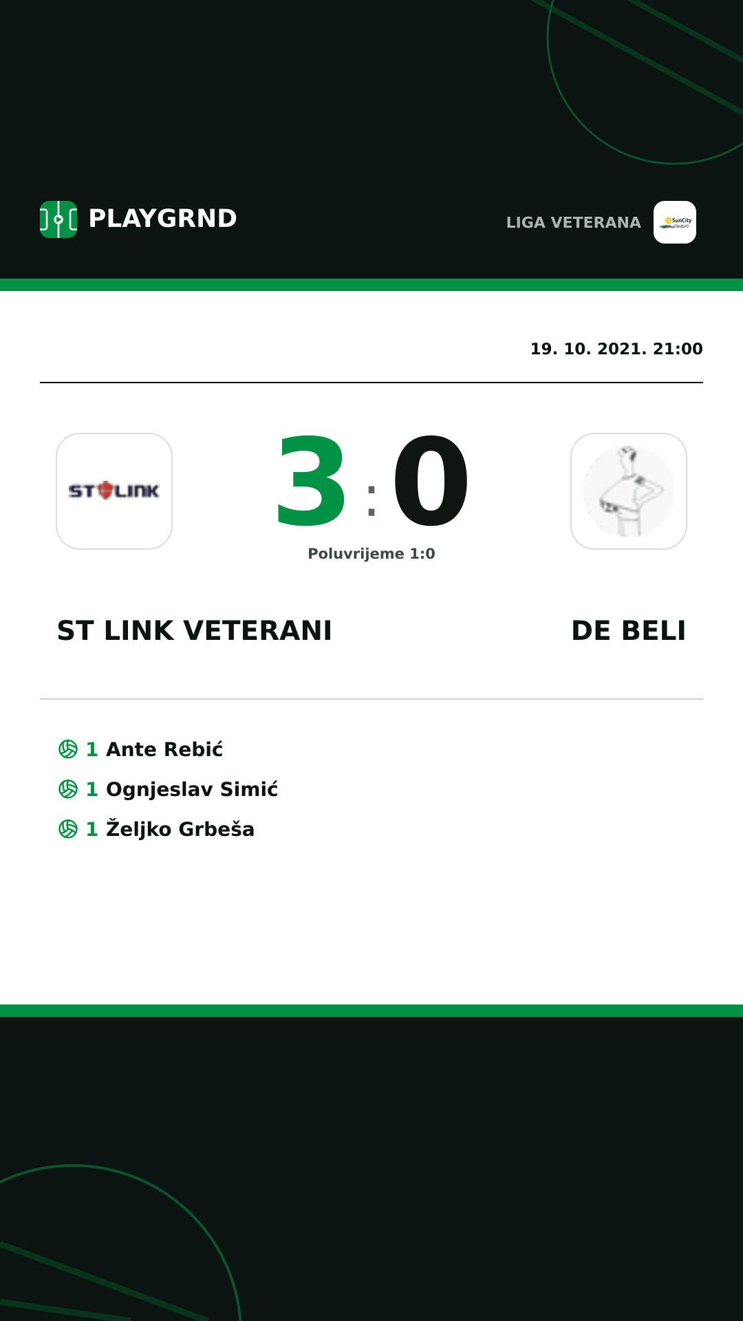 Instagram slika: ST Link Veterani 3:0 DE Beli