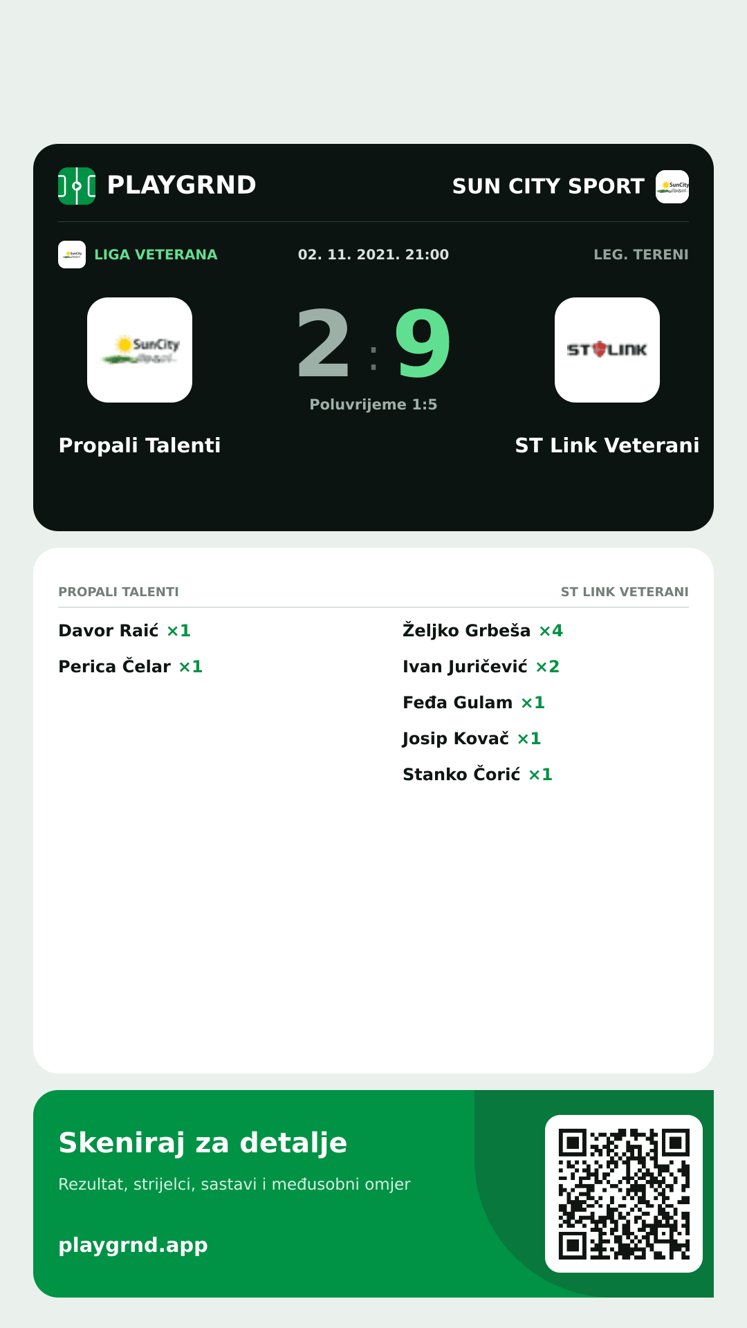 Story slika: Propali Talenti 2:9 ST Link Veterani