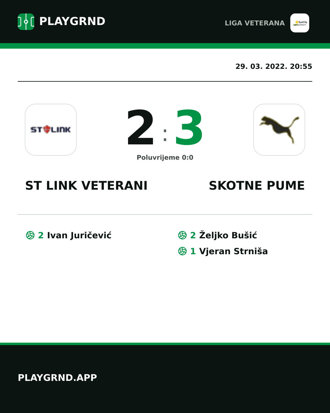 Instagram slika: ST Link Veterani 2:3 Skotne Pume