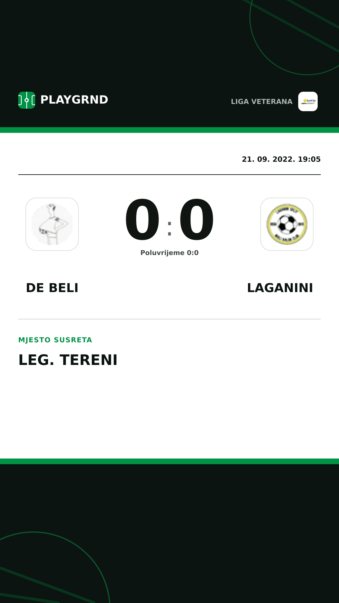 Instagram slika: DE Beli 0:0 Laganini