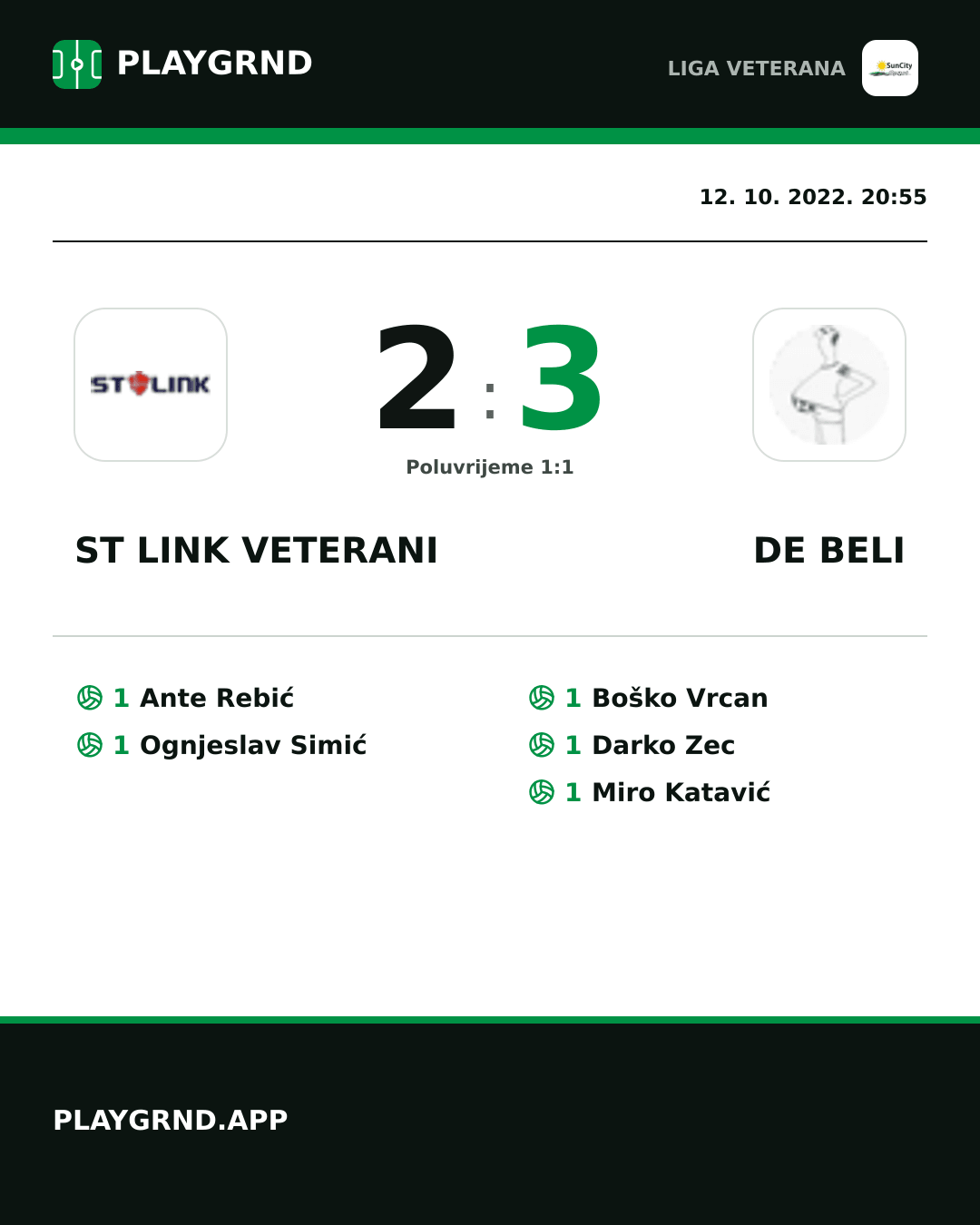 Instagram slika: ST Link Veterani 2:3 DE Beli