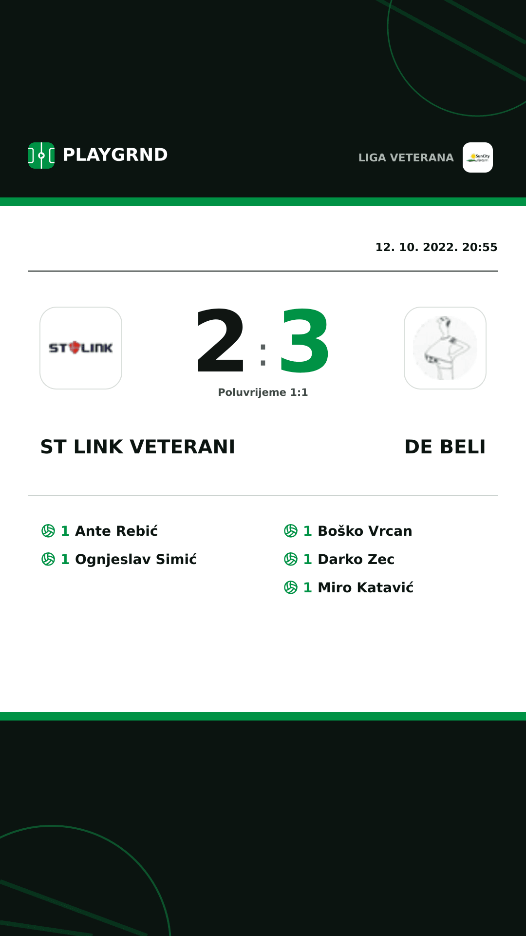 Instagram slika: ST Link Veterani 2:3 DE Beli