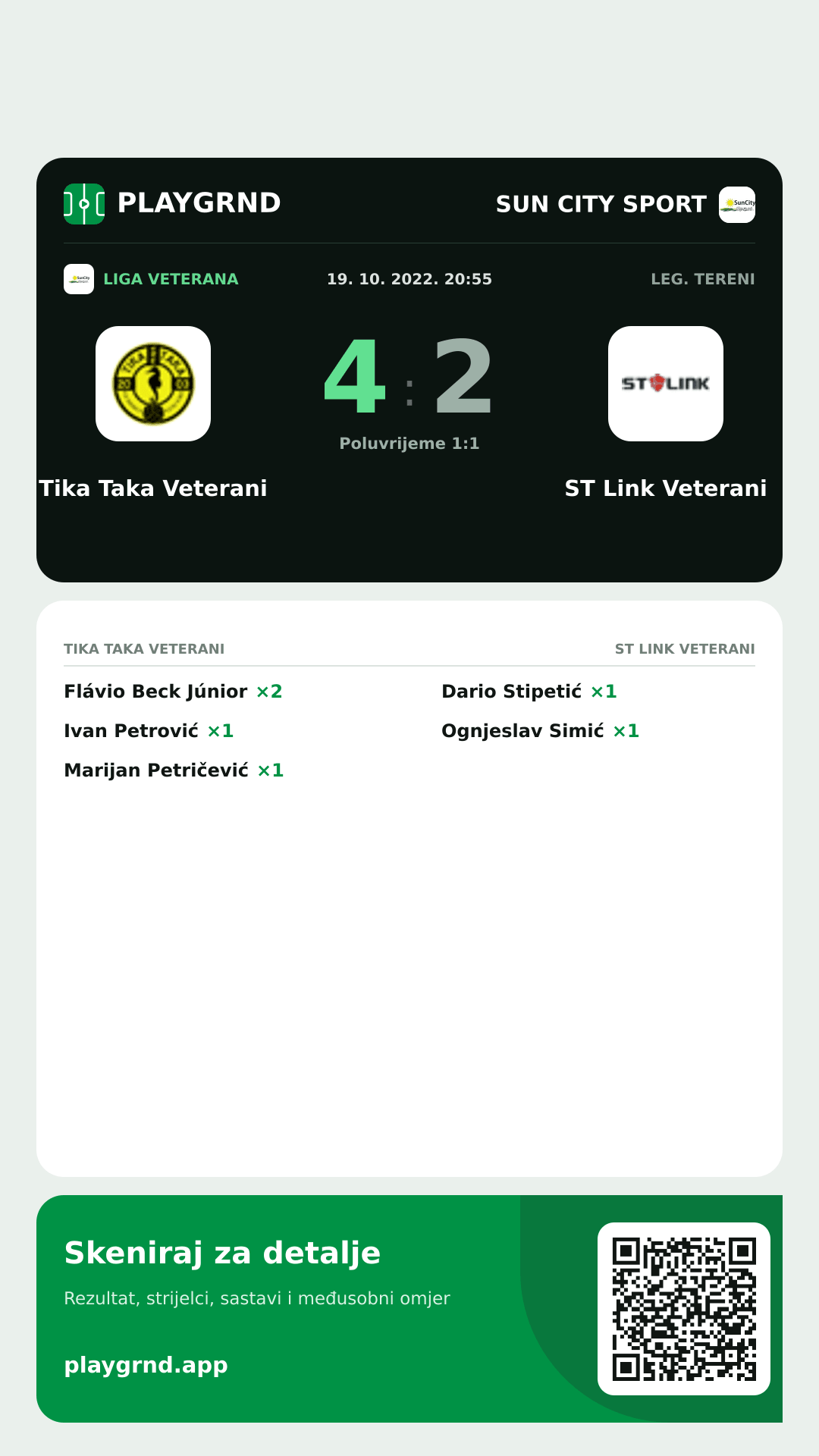Story image: Tika Taka Veterani 4:2 ST Link Veterani