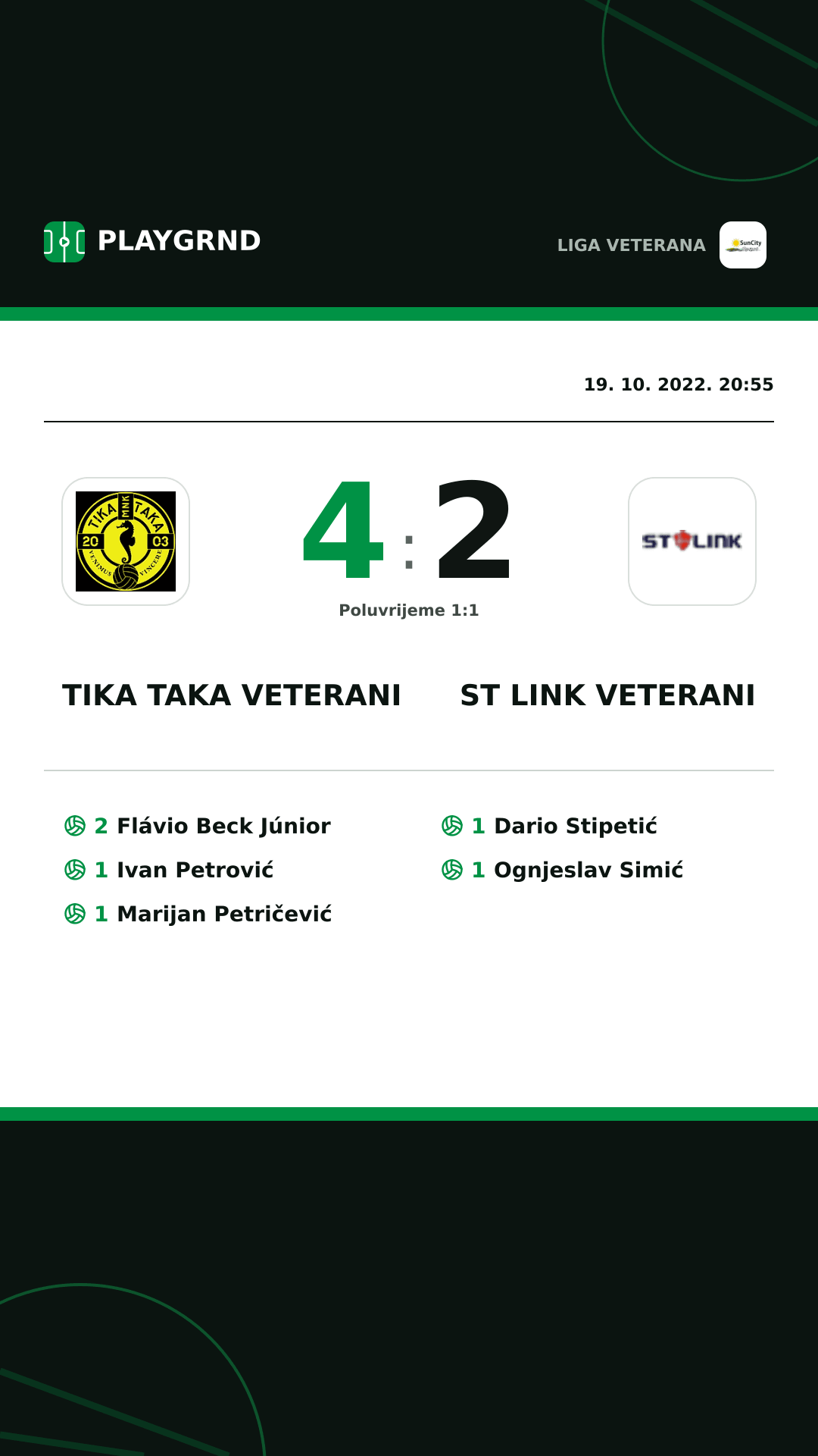 Instagram slika: Tika Taka Veterani 4:2 ST Link Veterani