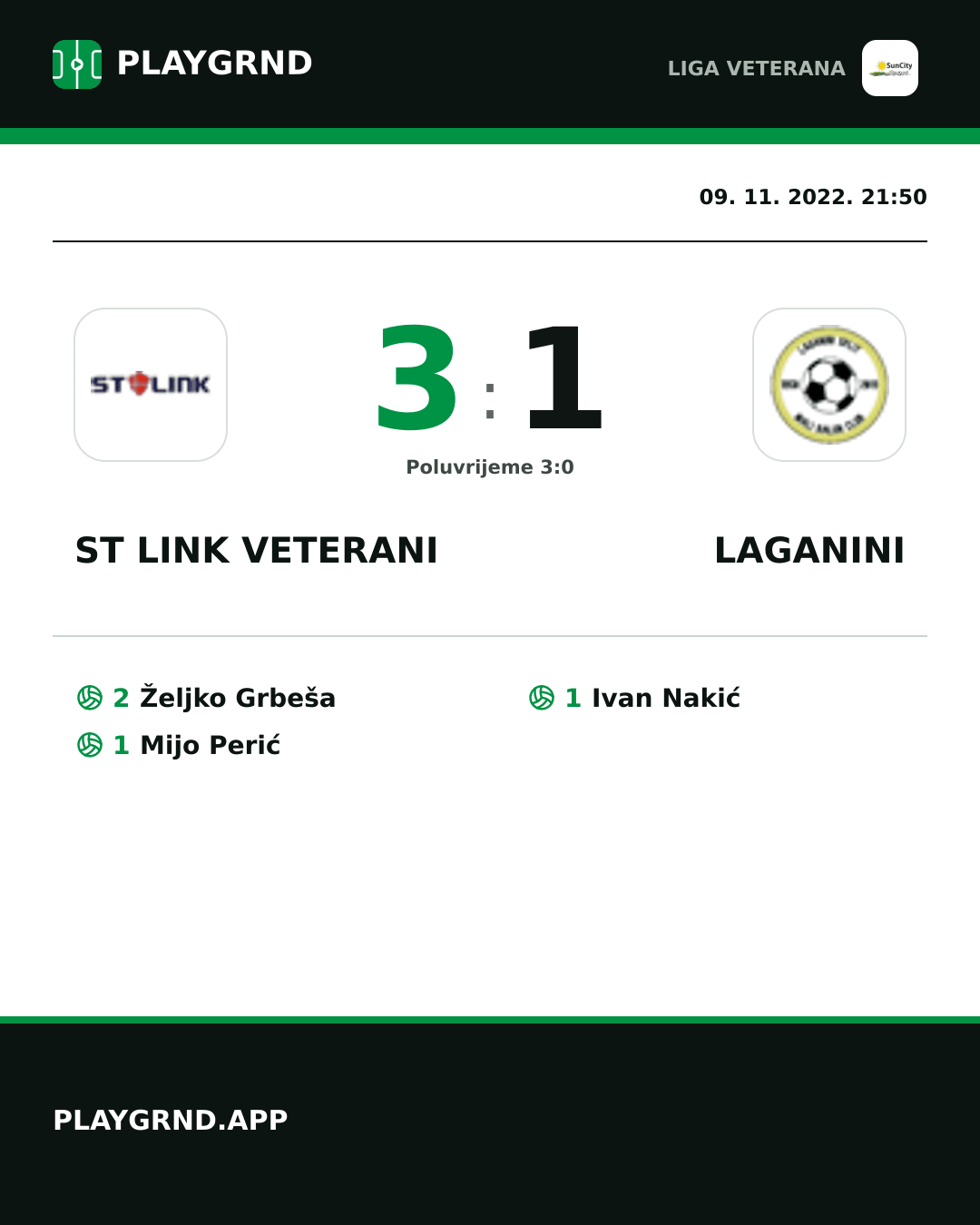 Instagram slika: ST Link Veterani 3:1 Laganini