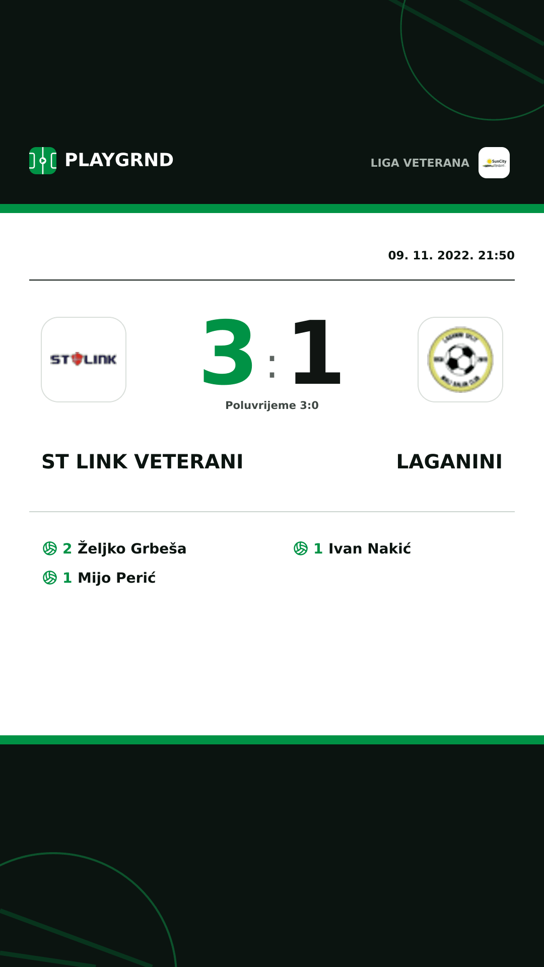 Instagram slika: ST Link Veterani 3:1 Laganini