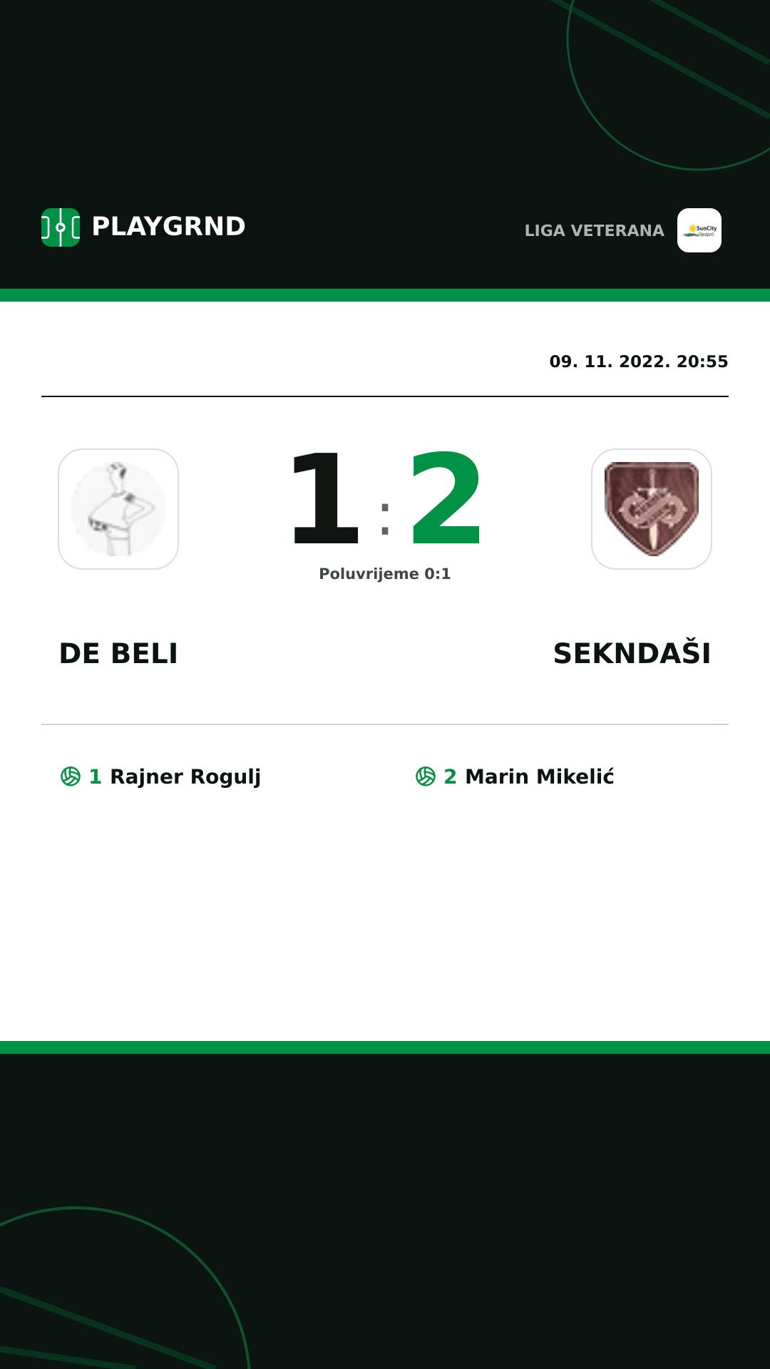 Instagram slika: DE Beli 1:2 Sekndaši
