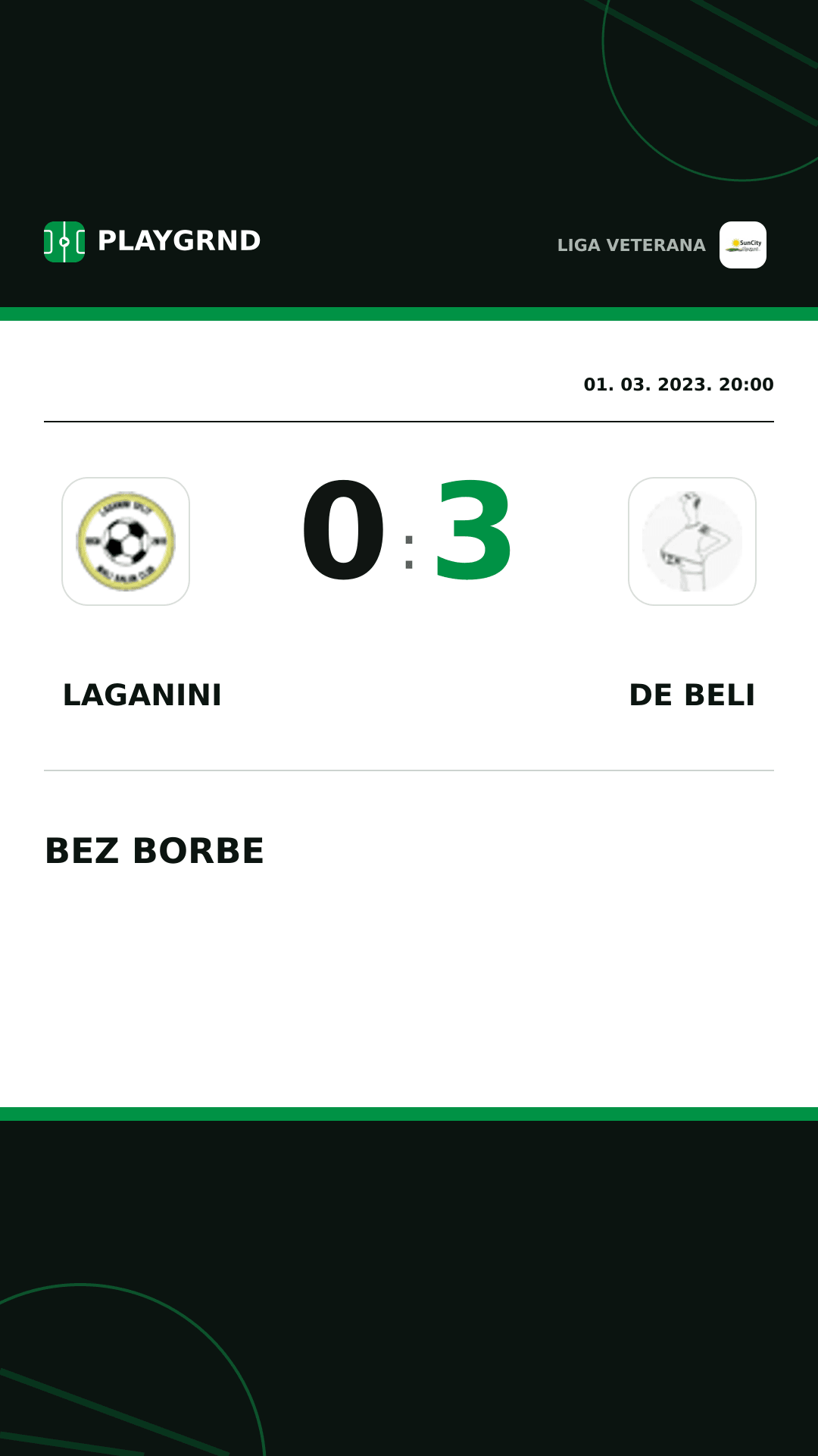 Instagram slika: Laganini 0:3 DE Beli