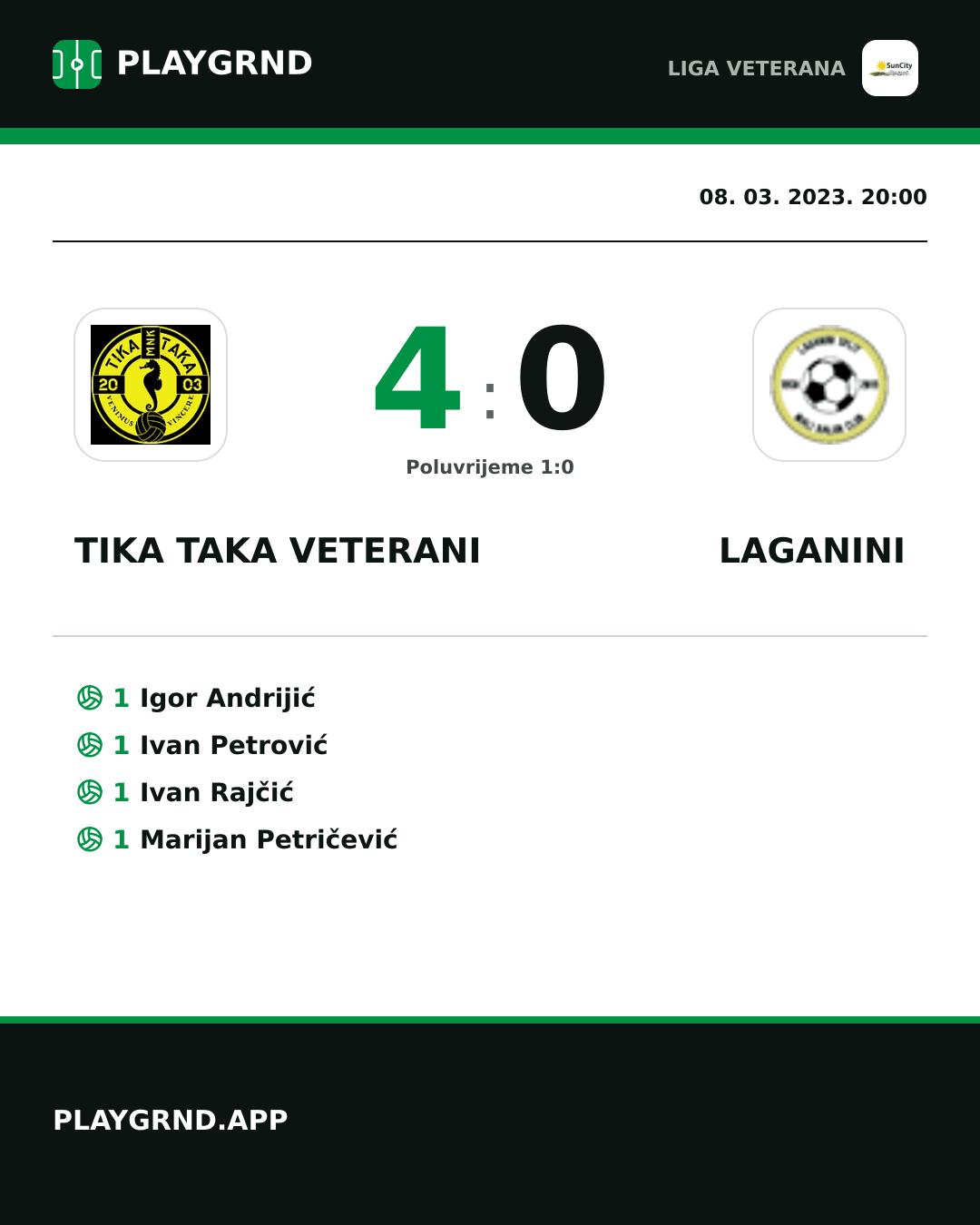 Instagram slika: Tika Taka Veterani 4:0 Laganini
