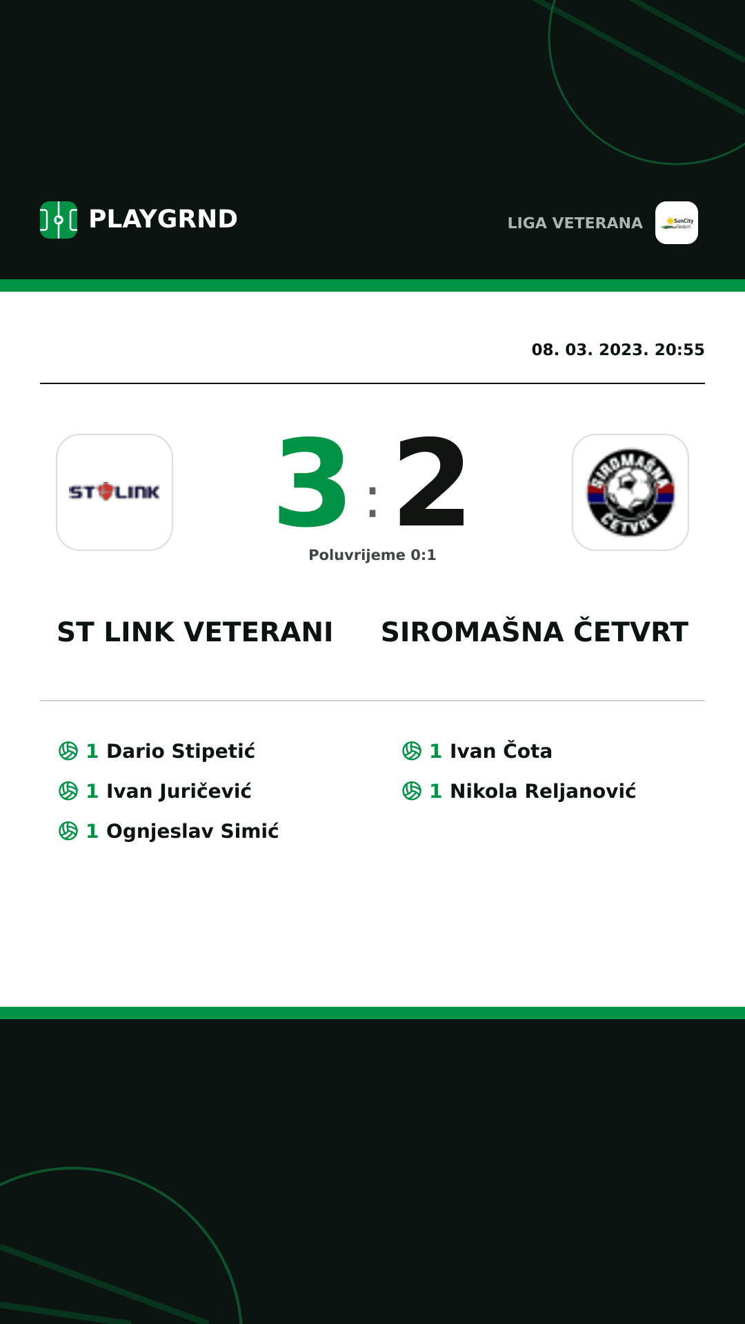 Instagram slika: ST Link Veterani 3:2 Siromašna Četvrt