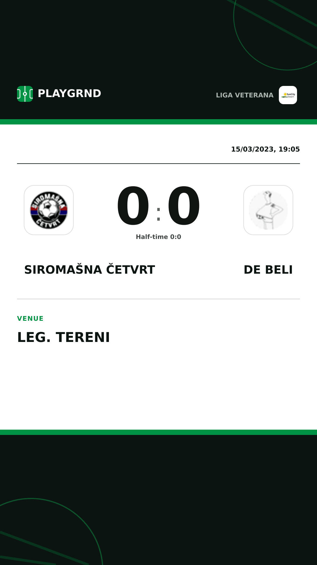 Instagram artwork: Siromašna Četvrt 0:0 DE Beli