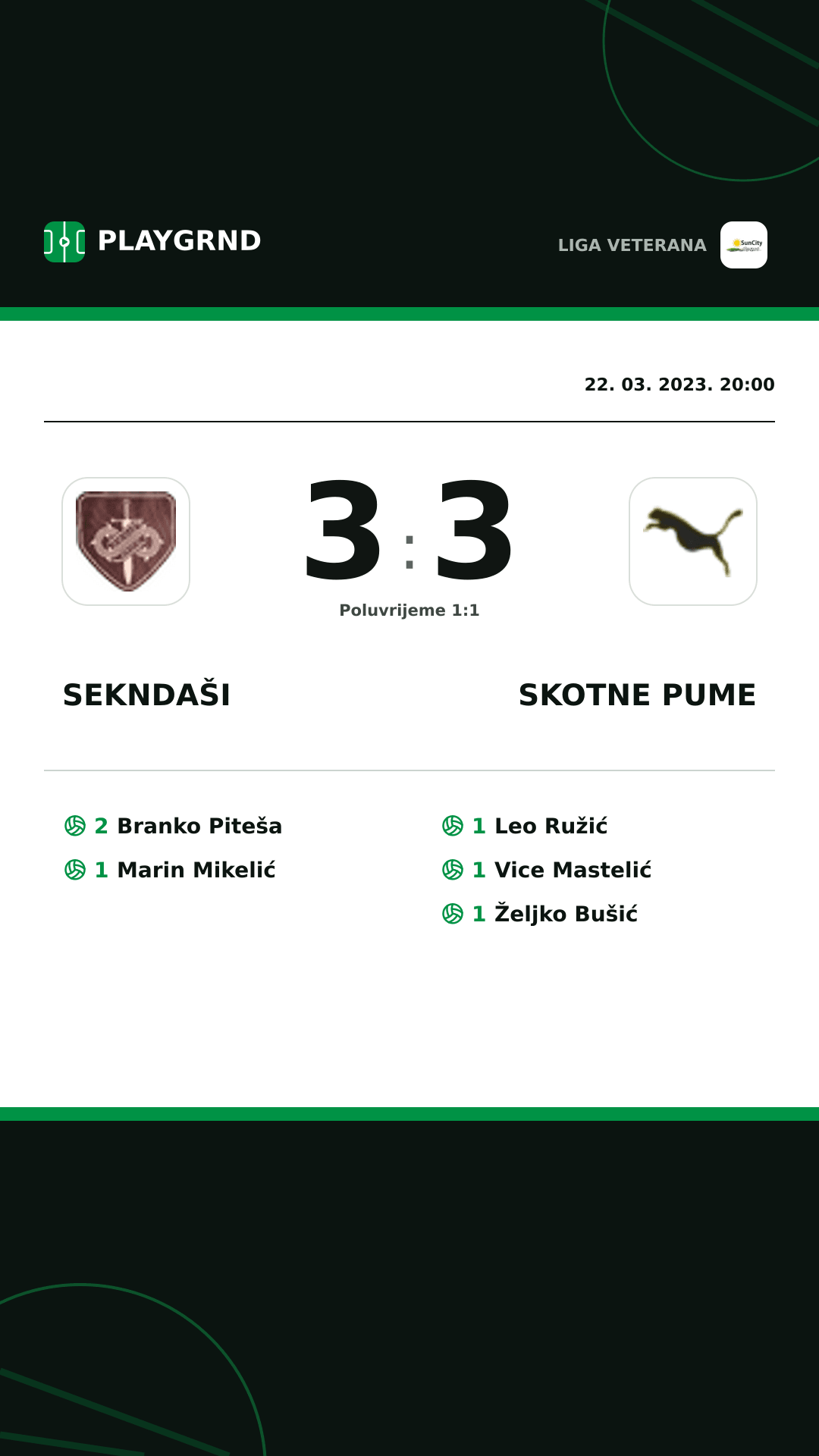 Instagram slika: Sekndaši 3:3 Skotne Pume