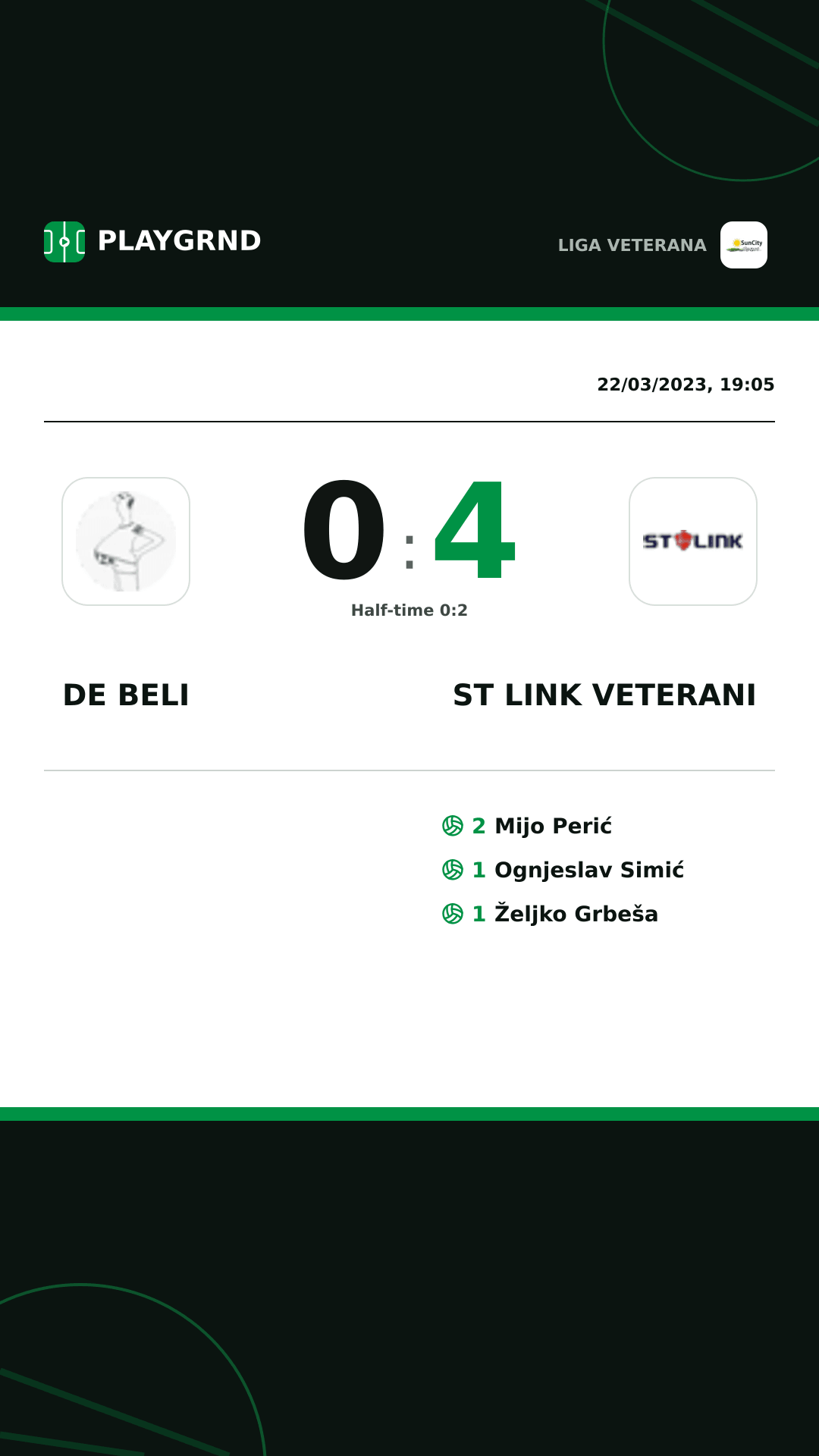 Instagram artwork: DE Beli 0:4 ST Link Veterani