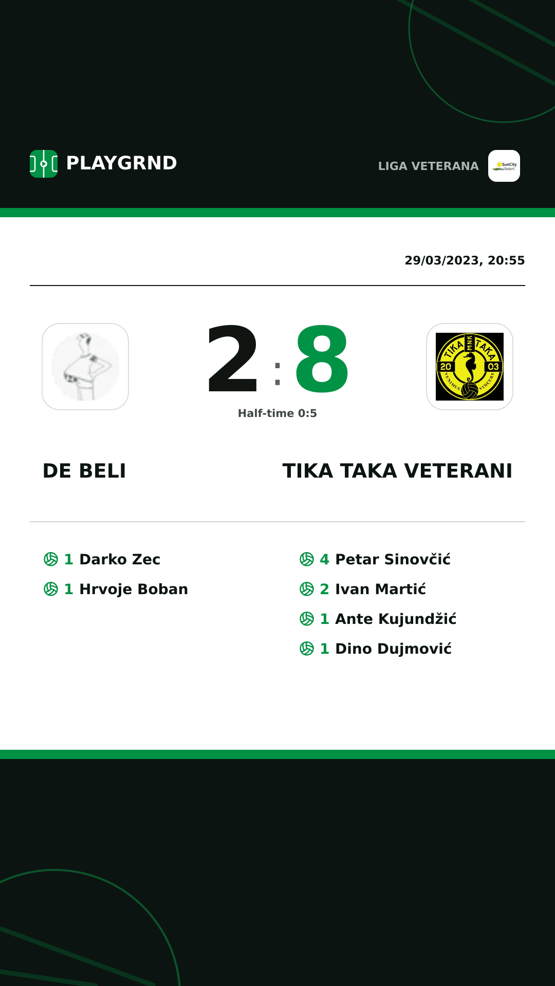 Instagram artwork: DE Beli 2:8 Tika Taka Veterani