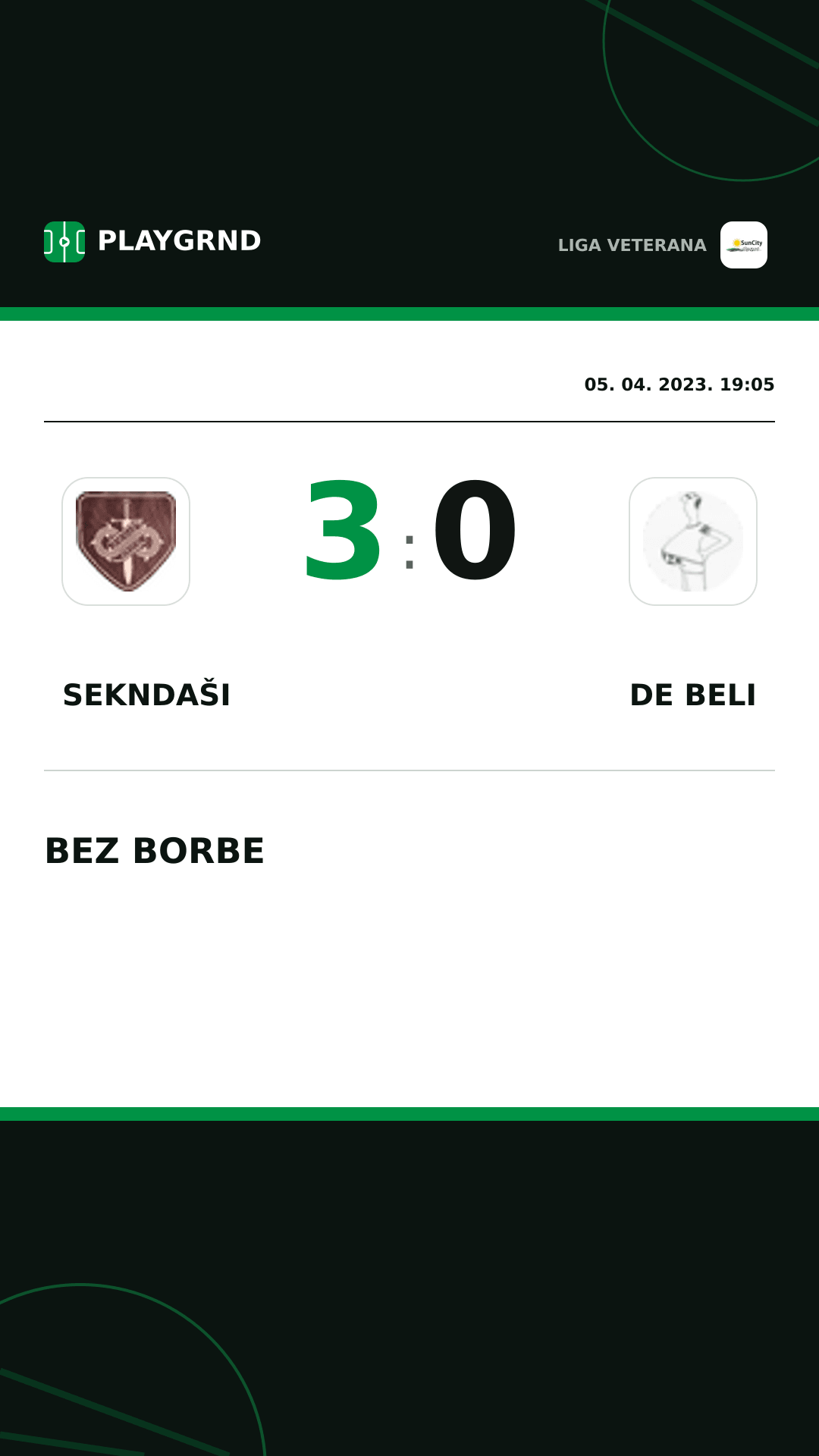 Instagram slika: Sekndaši 3:0 DE Beli