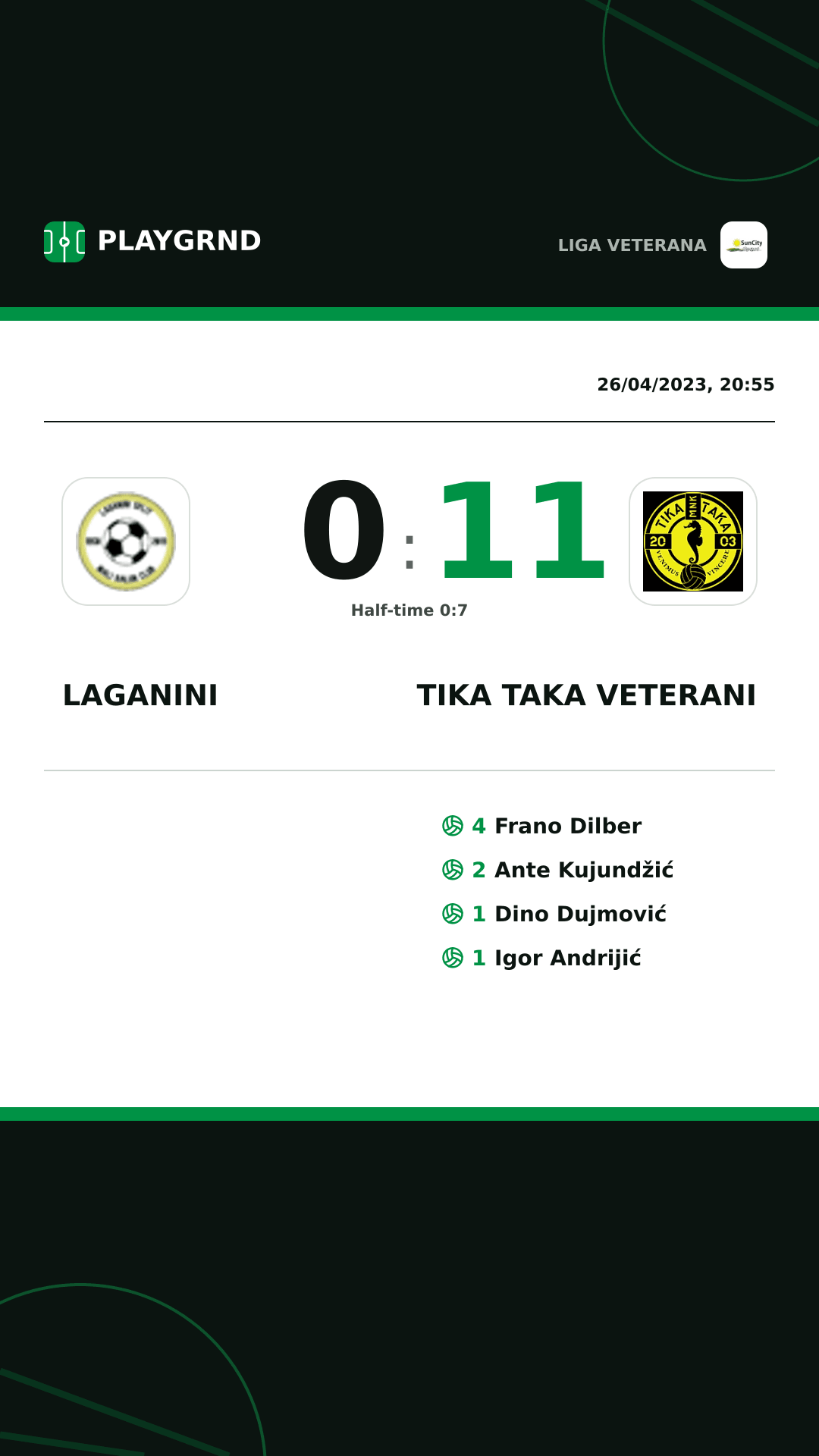 Instagram artwork: Laganini 0:11 Tika Taka Veterani