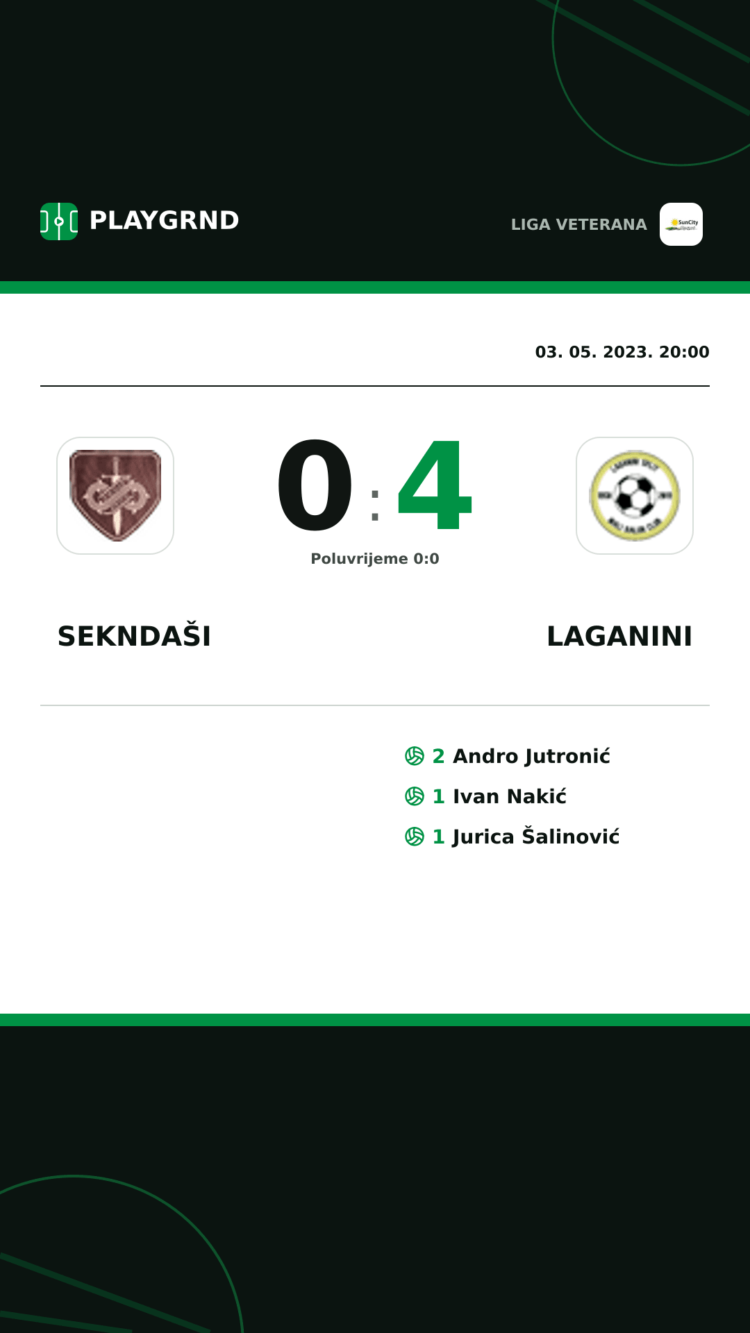 Instagram slika: Sekndaši 0:4 Laganini