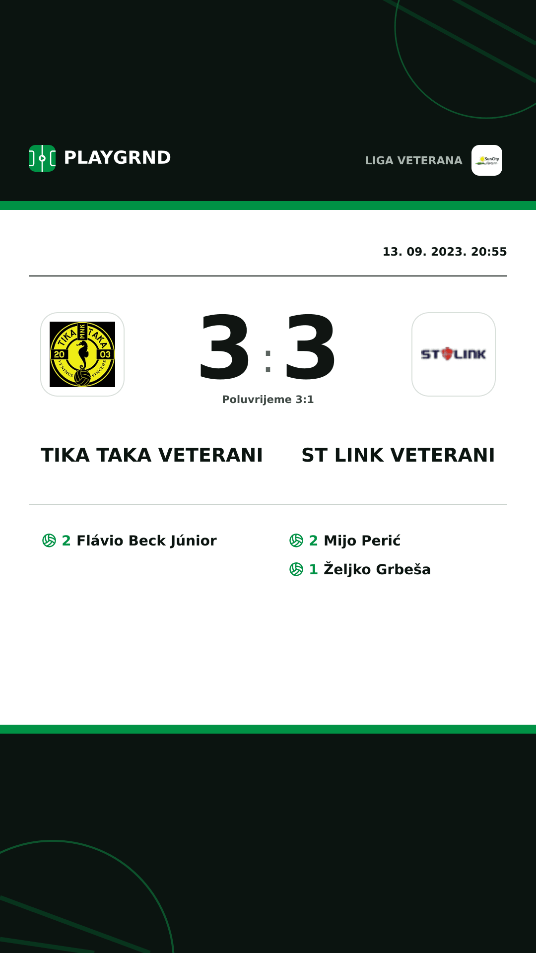 Instagram slika: Tika Taka Veterani 3:3 ST Link Veterani