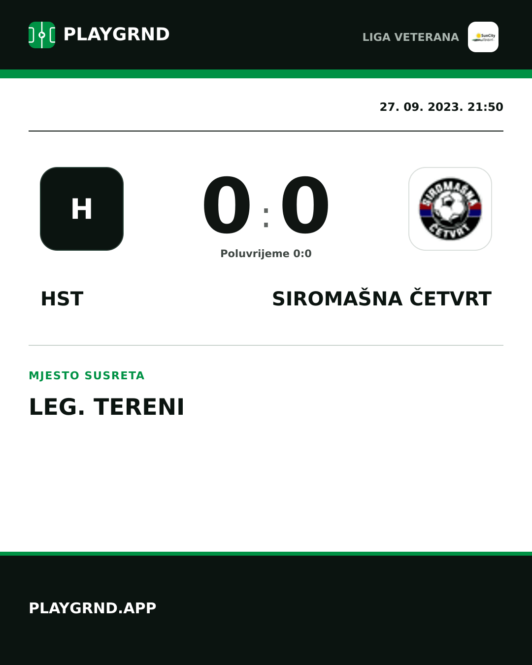 Instagram slika: Hst 0:0 Siromašna Četvrt