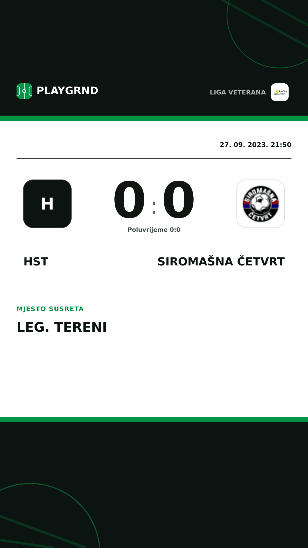 Instagram slika: Hst 0:0 Siromašna Četvrt