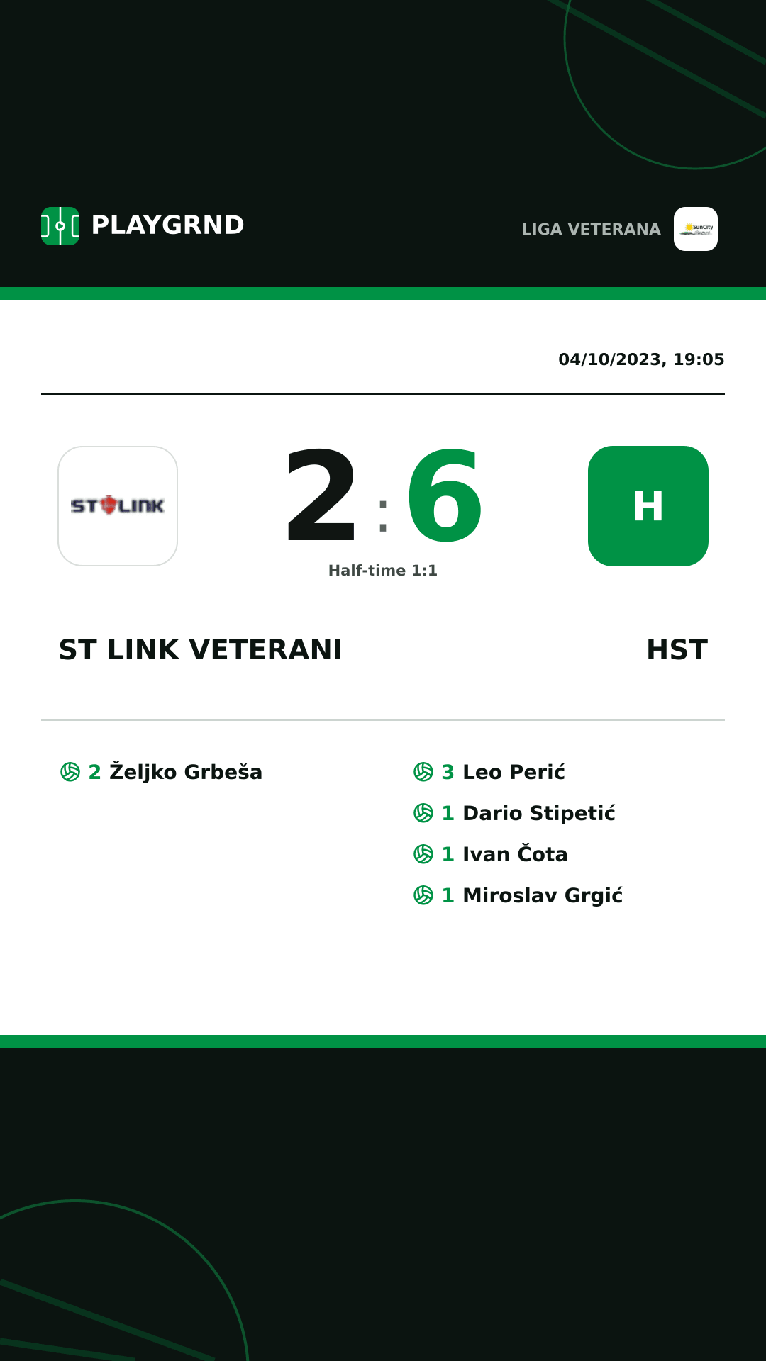 Instagram artwork: ST Link Veterani 2:6 Hst