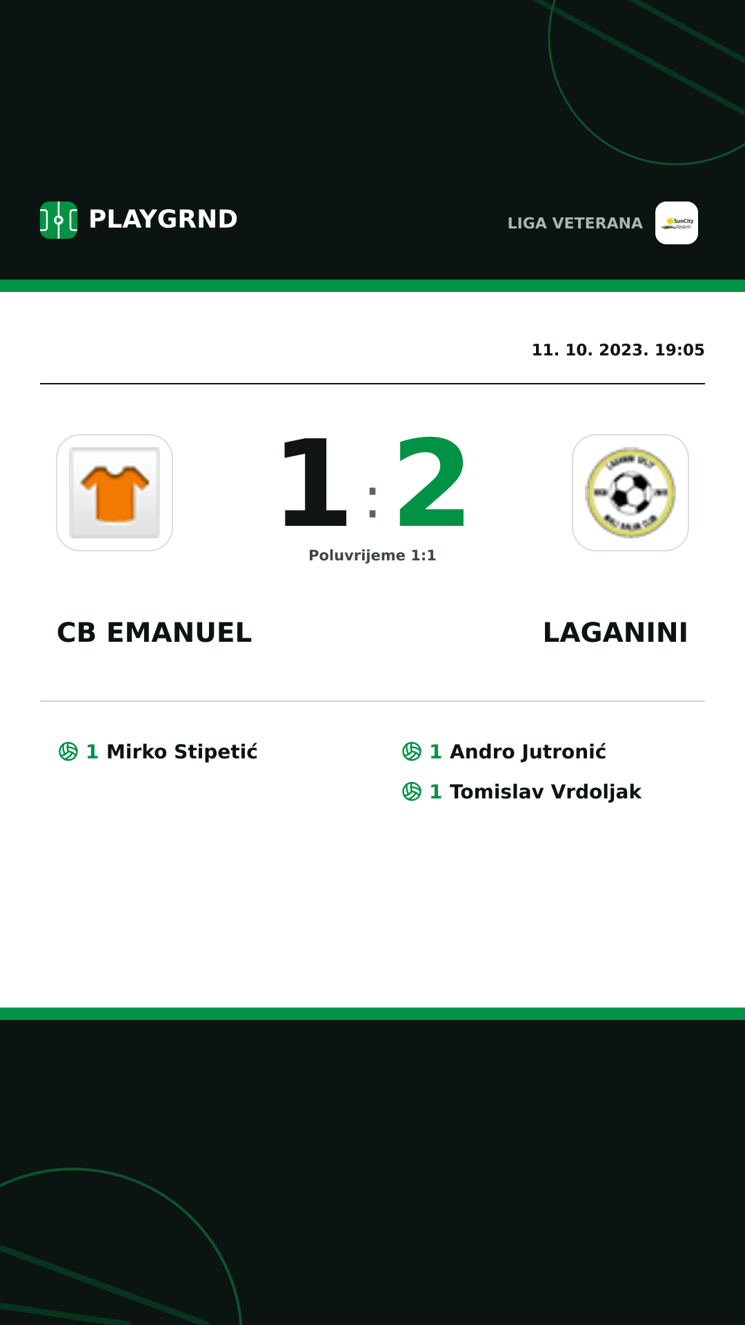 Instagram slika: CB Emanuel 1:2 Laganini