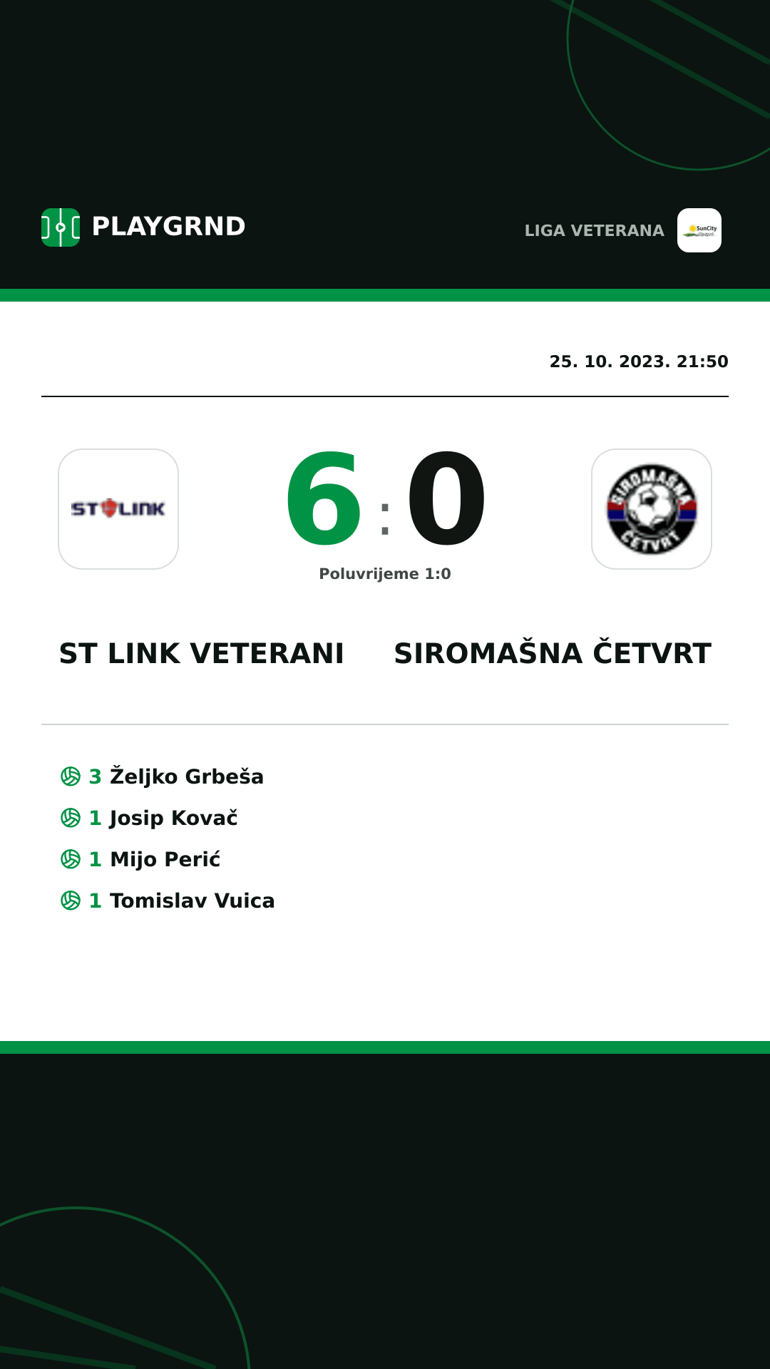 Instagram slika: ST Link Veterani 6:0 Siromašna Četvrt