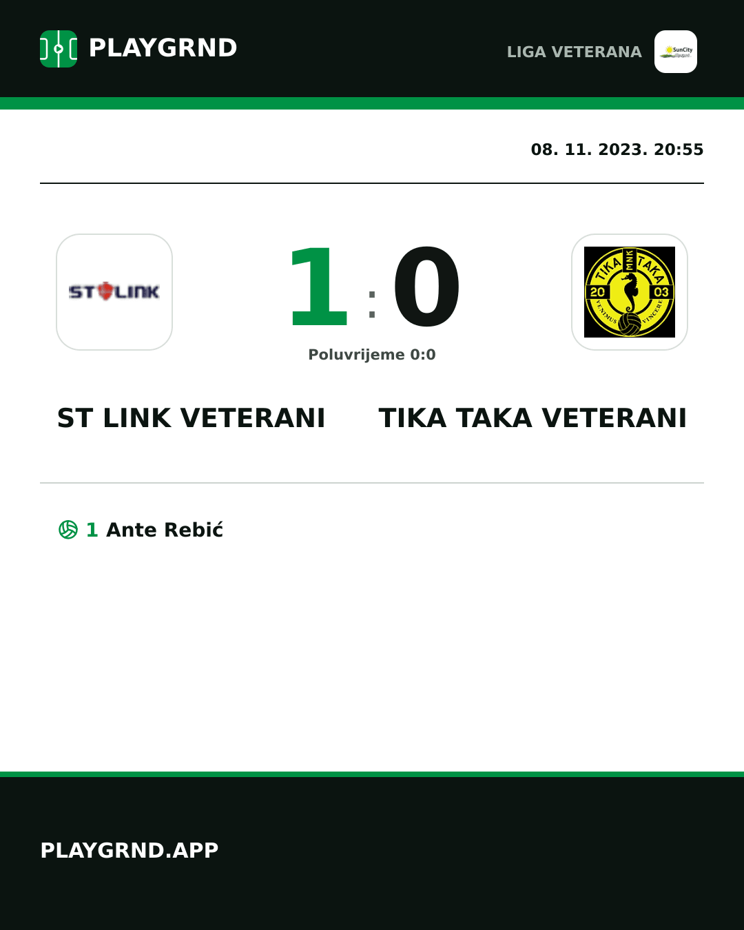 Instagram slika: ST Link Veterani 1:0 Tika Taka Veterani