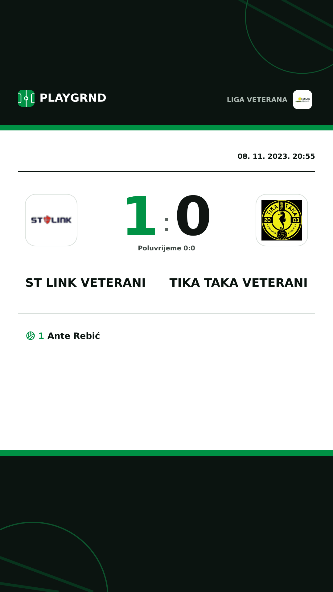 Instagram slika: ST Link Veterani 1:0 Tika Taka Veterani