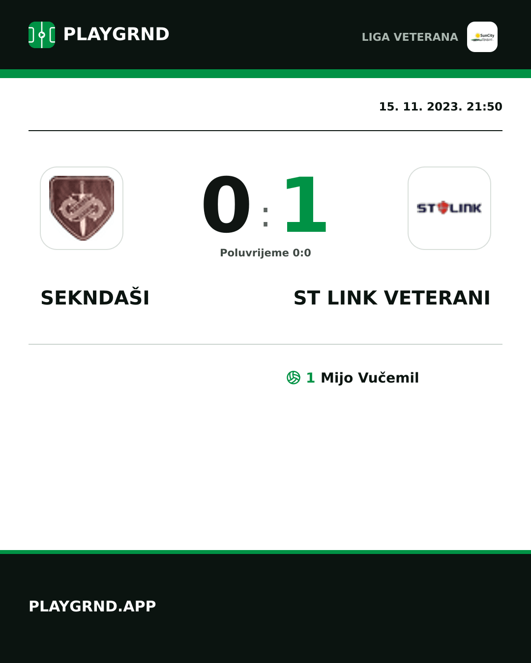 Instagram slika: Sekndaši 0:1 ST Link Veterani