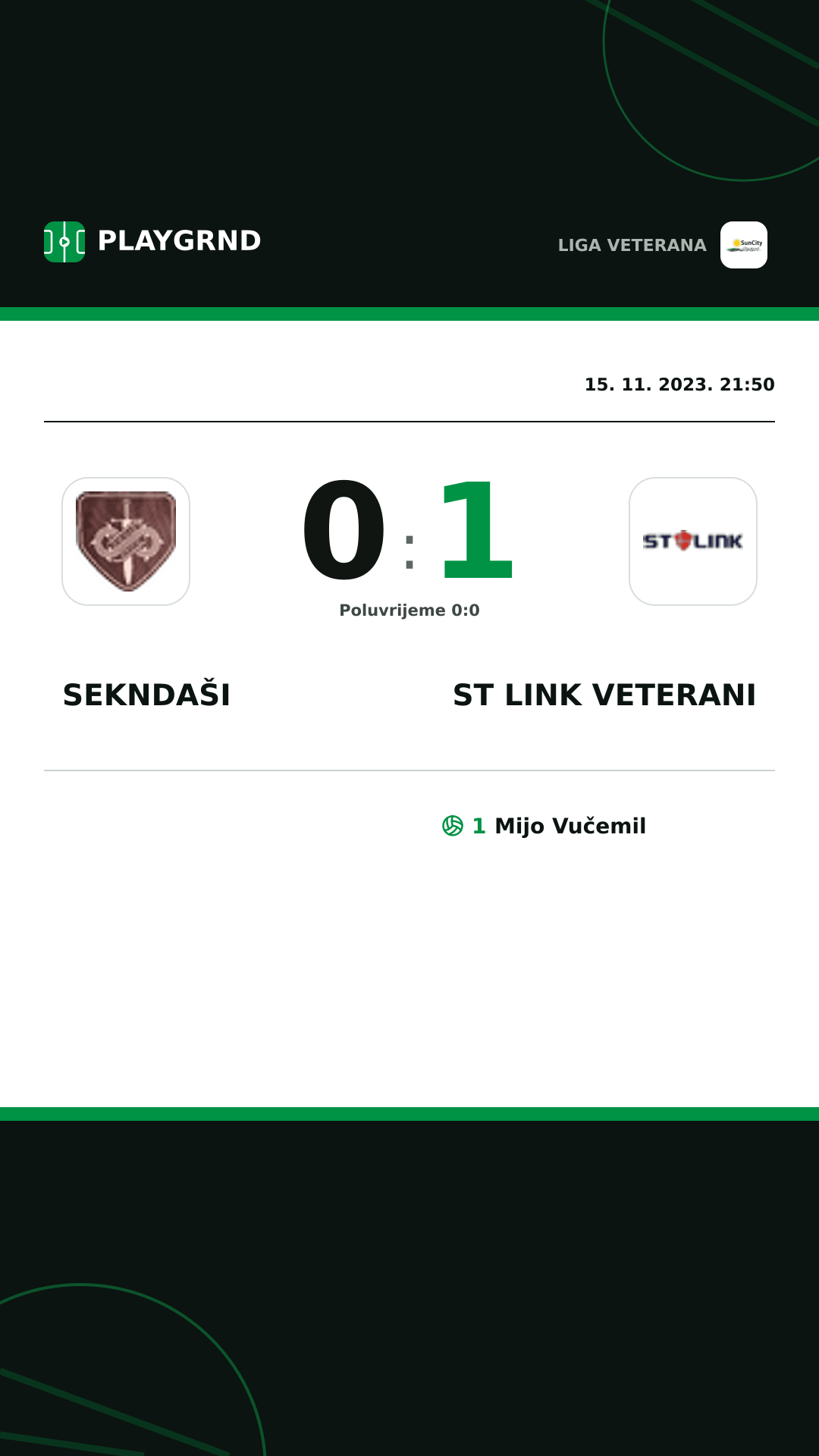 Instagram slika: Sekndaši 0:1 ST Link Veterani