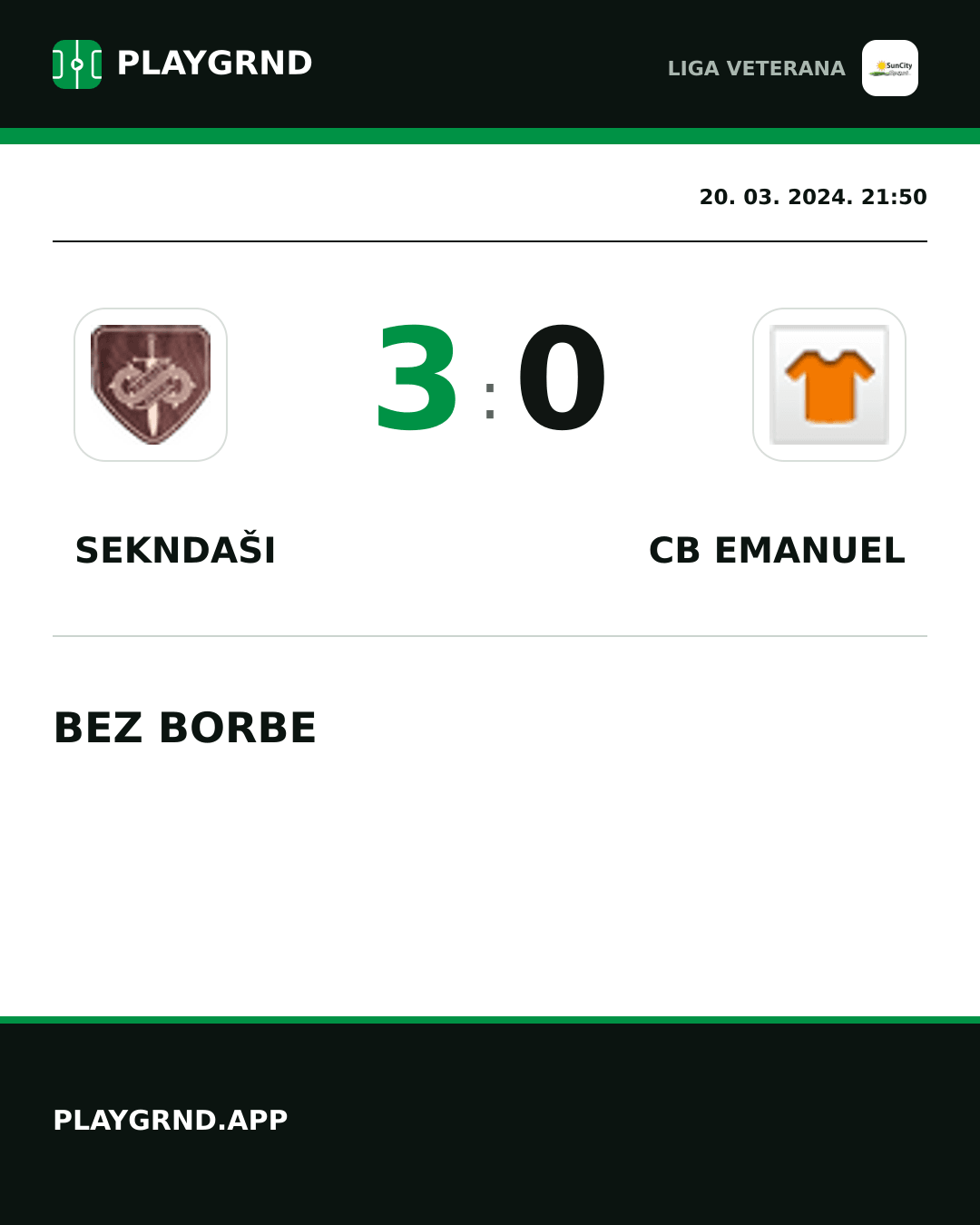 Instagram slika: Sekndaši 3:0 CB Emanuel