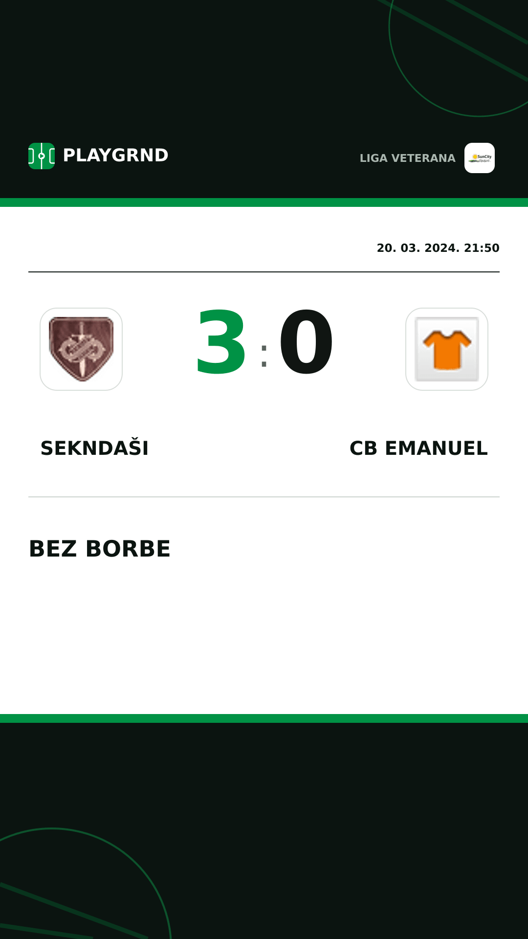 Instagram slika: Sekndaši 3:0 CB Emanuel
