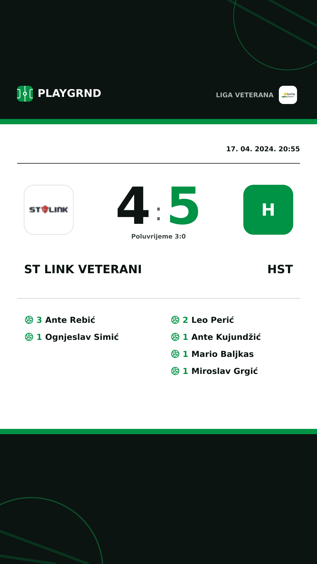 Instagram slika: ST Link Veterani 4:5 Hst