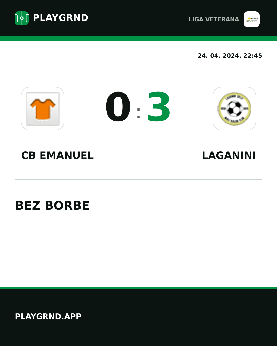 Instagram slika: CB Emanuel 0:3 Laganini